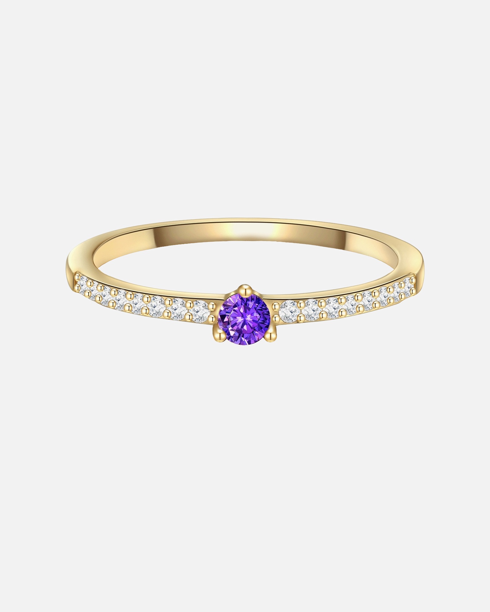 Bague pour Femme Glanzstücke München Bague en argent Argent sterling Oxyde de zirconium (CZ) en Or jaune 60