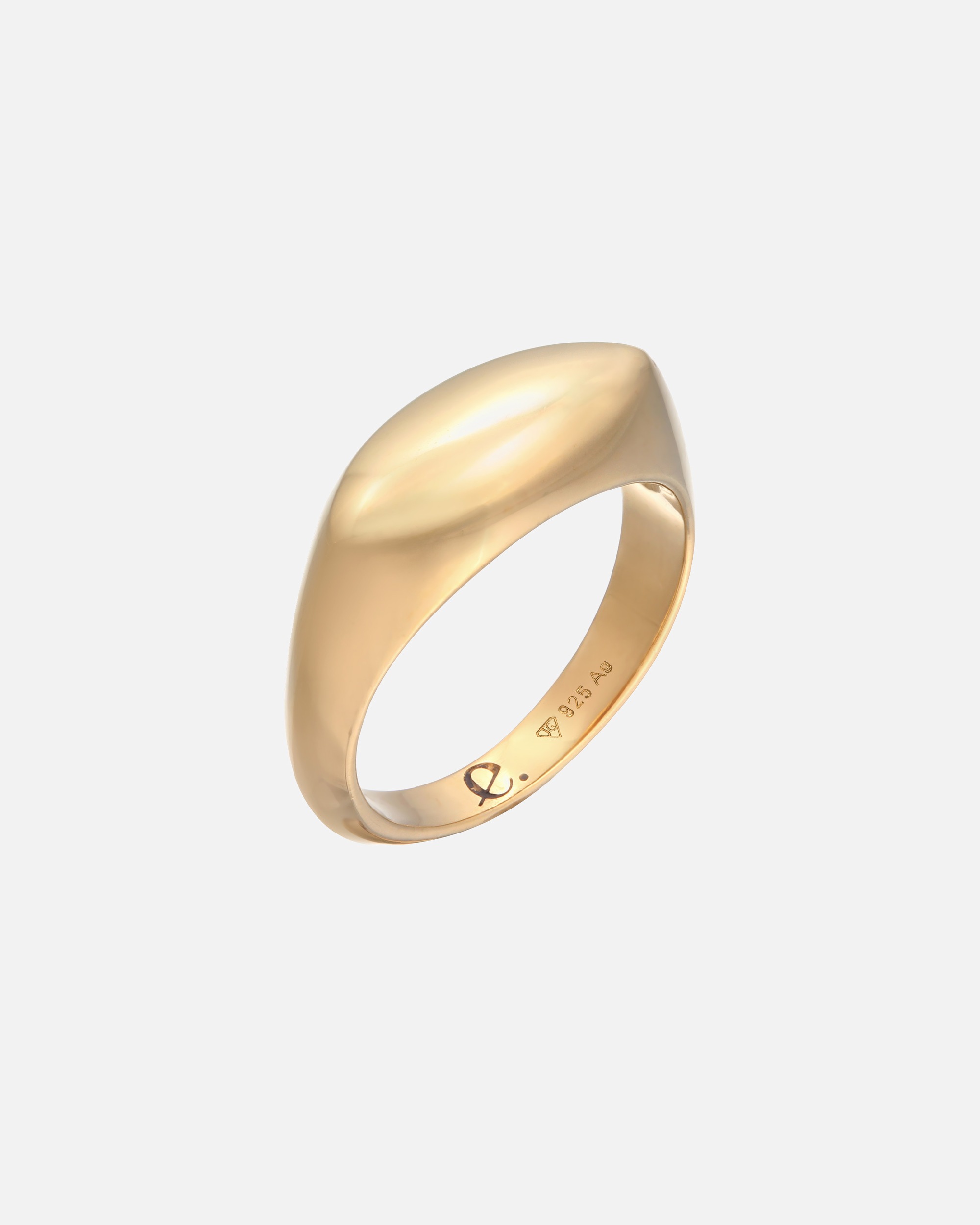 Bague pour Femme Elli PREMIUM Siegelring Marquise Design 925 Silber rhodiniert 66