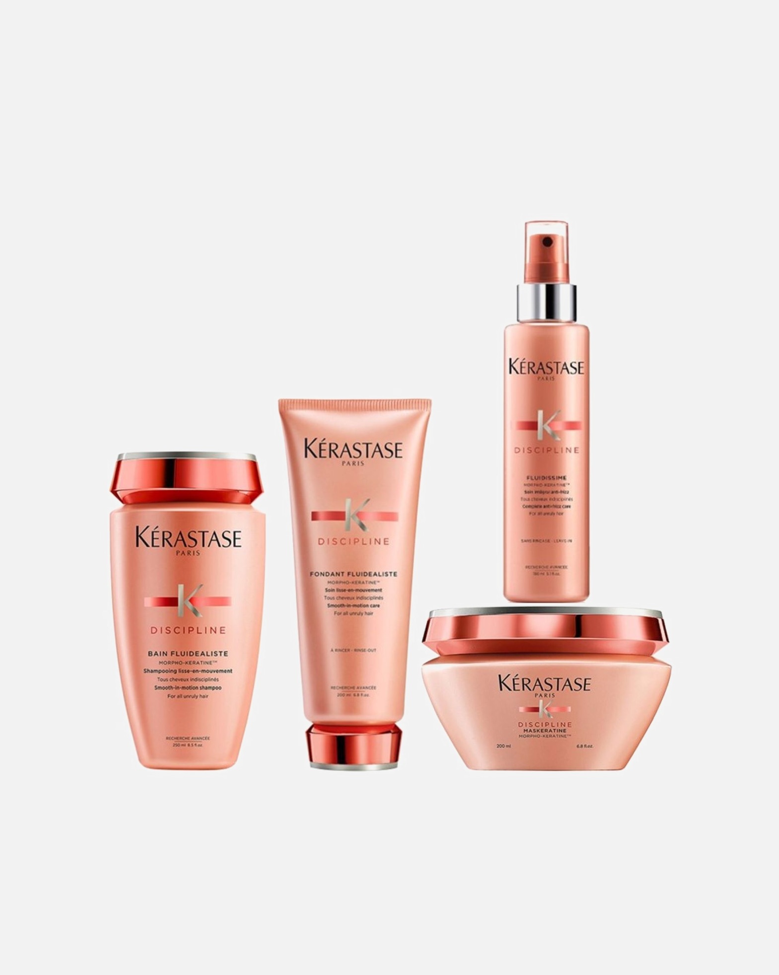 Coffret soin cheveux pour Femme Kérastase Discipline 4er Set (Bain / Fondant / Masque / Fluidissime) 250ml + 200ml + 200ml + 150ml