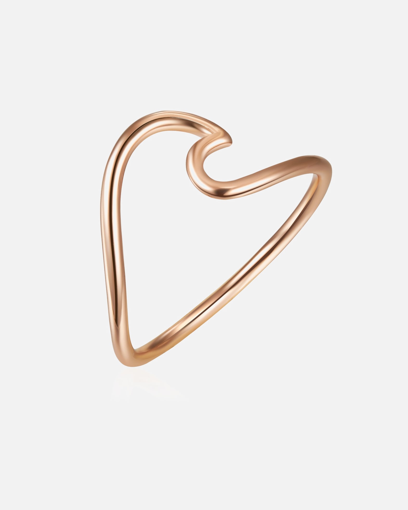 Bague pour Femme Glanzstücke München Bague en argent Vague Argent sterling en Or rose 58