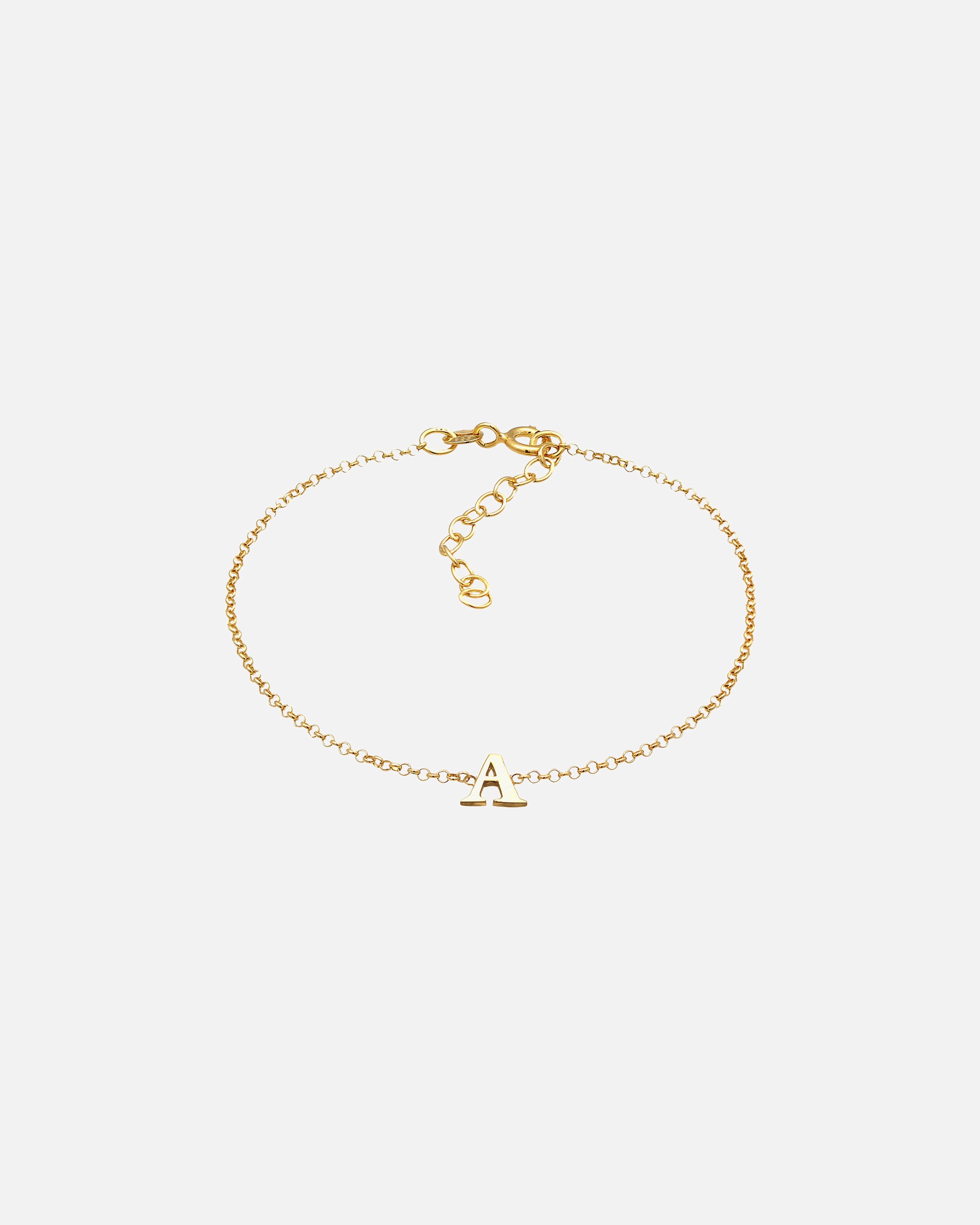 Bracelet pour Femme Elli Elli Armband Buchstaben Anhänger A 925 Silber goldfarben