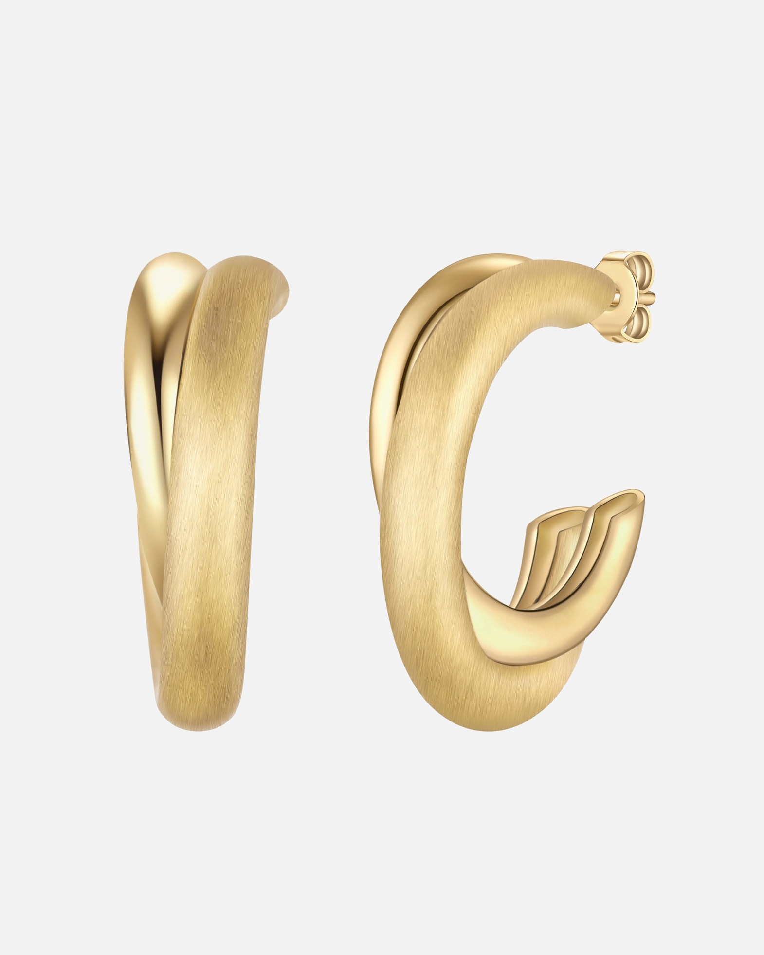 Créoles pour Femme Yokoamii Créoles en laiton doré 22,7 mm