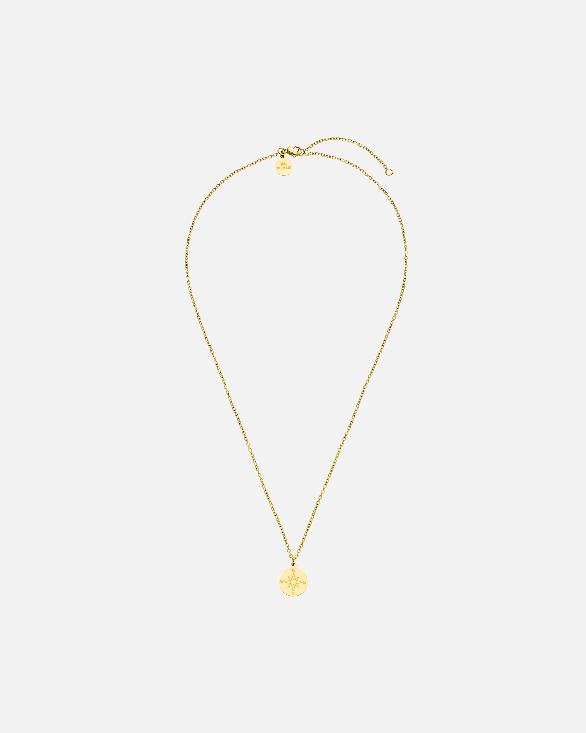 Collier pour Femme Purelei Compass Collier 100% acier inoxydable Or