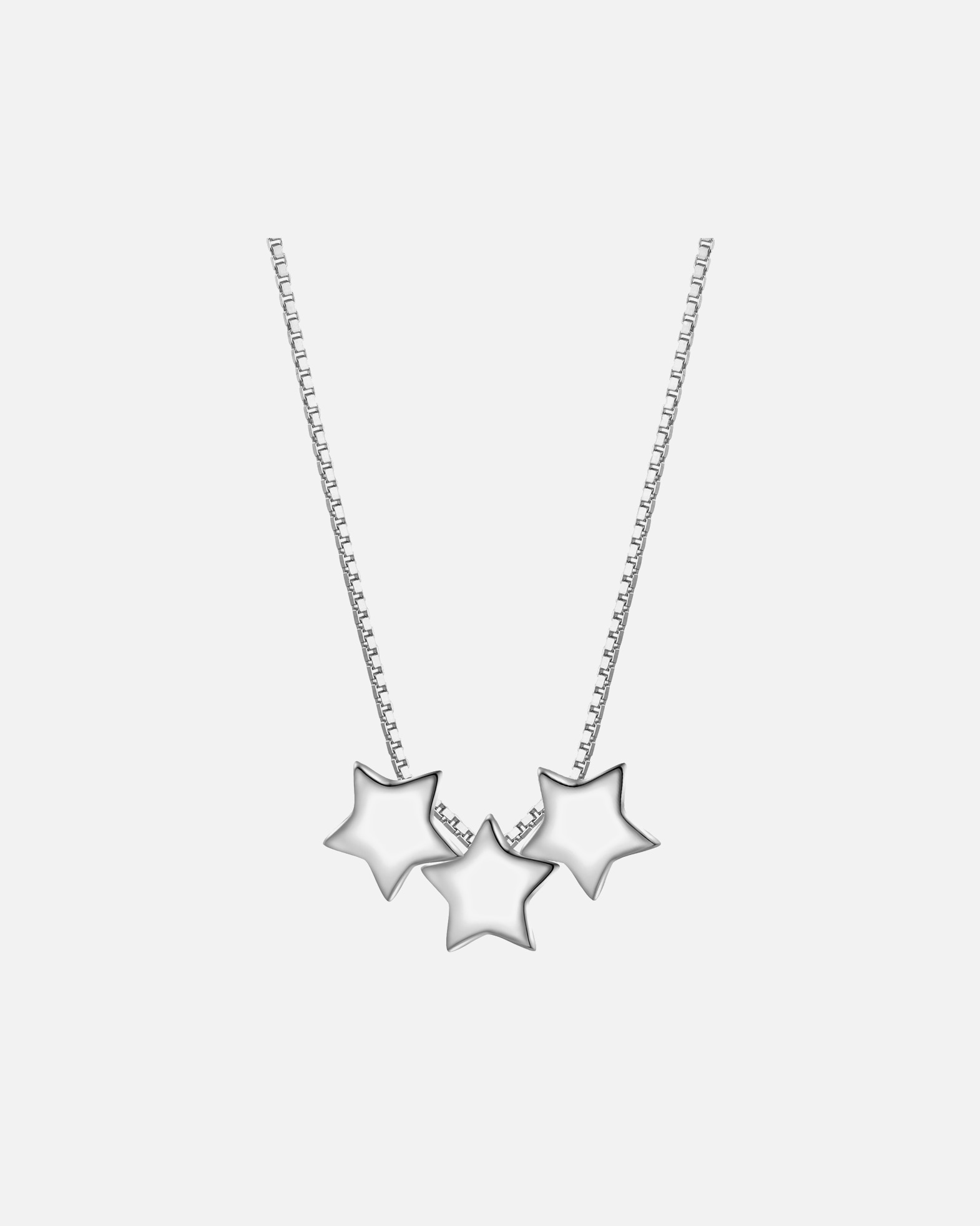 Collier pour Femme Glanzstücke München Collier étoiles en argent sterling en argent 40,0 cm Basiskette + 5,0 cm Verlängerung