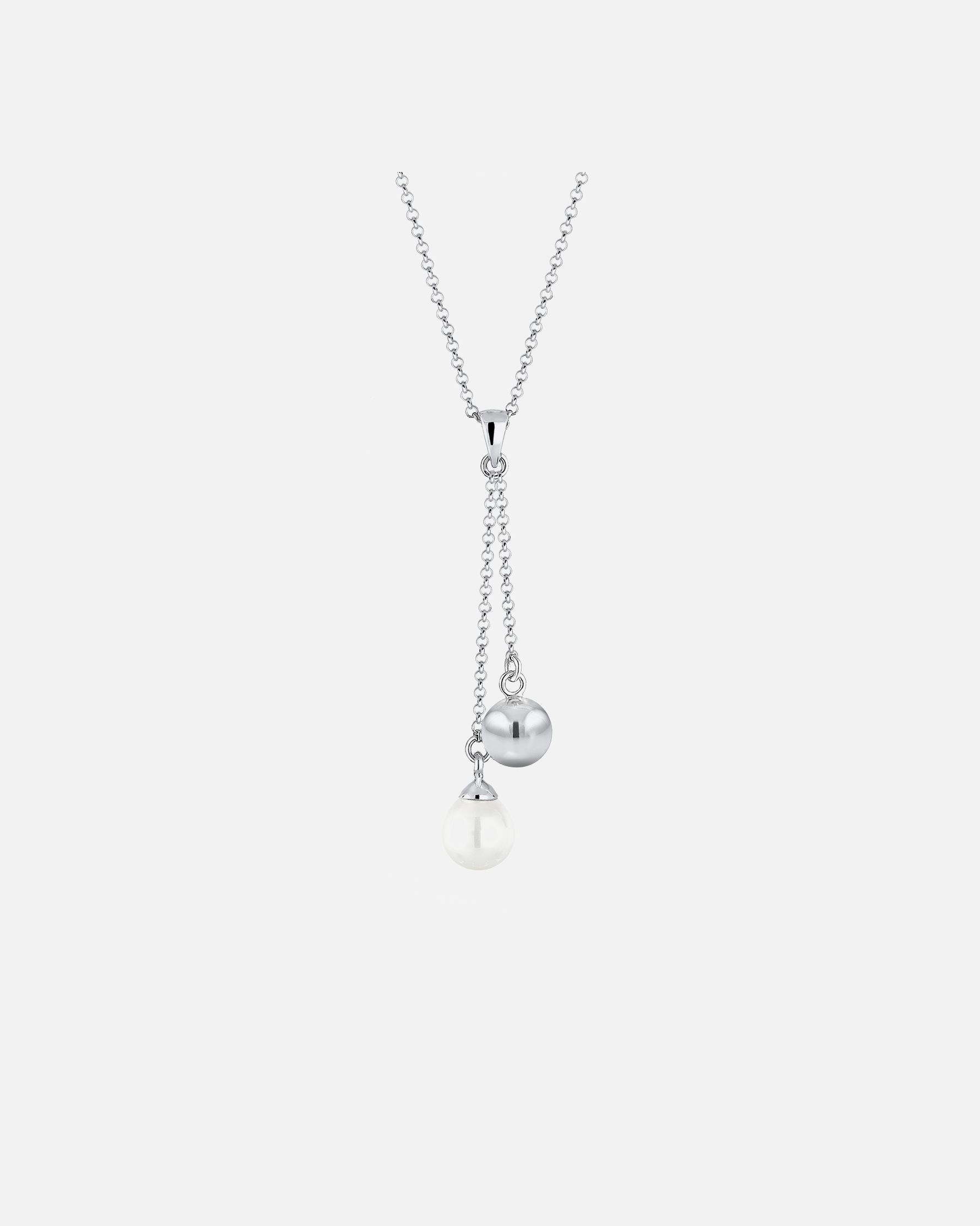 Collier pour Femme Elli Chaîne Y perle boule 925 Argent 45