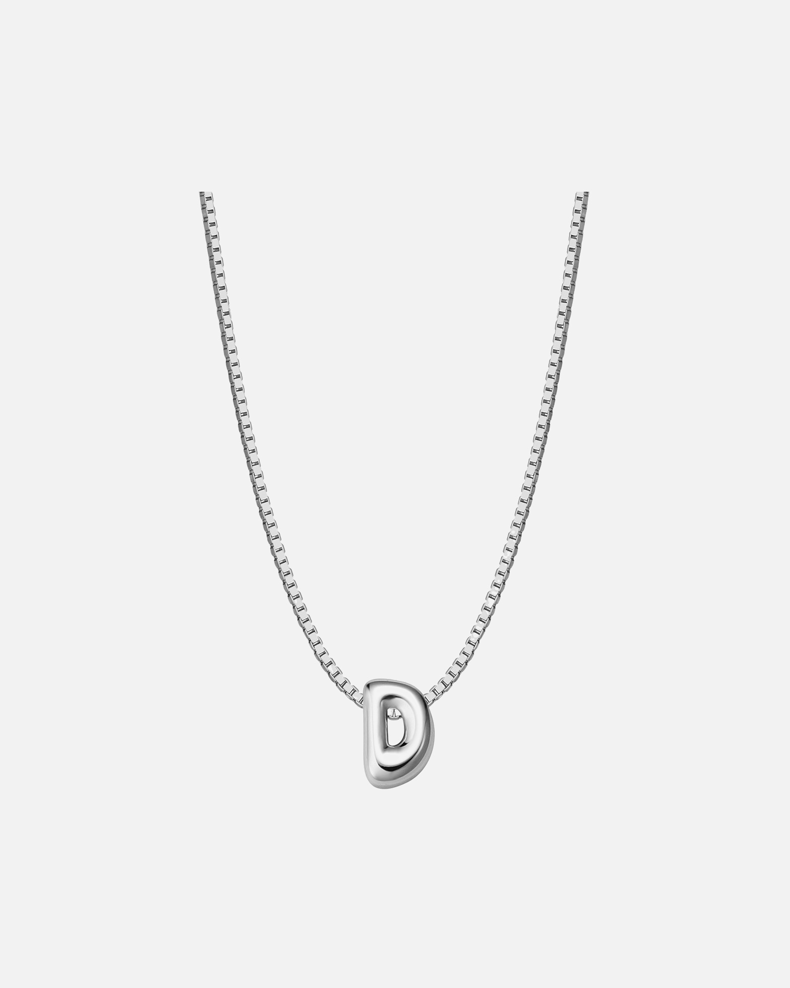 Collier pour Femme Glanzstücke München Collier Lettre D en Argent Sterling en argent 40,0 cm Basiskette + 5,0 cm Verlängerung