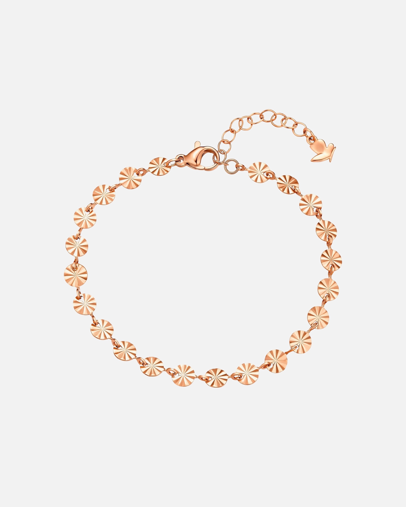 Bracelet pour Femme Glanzstücke München Bracelet en acier inoxydable en Or Rose Longueur de base 17,0 + rallonge 3,0 cm