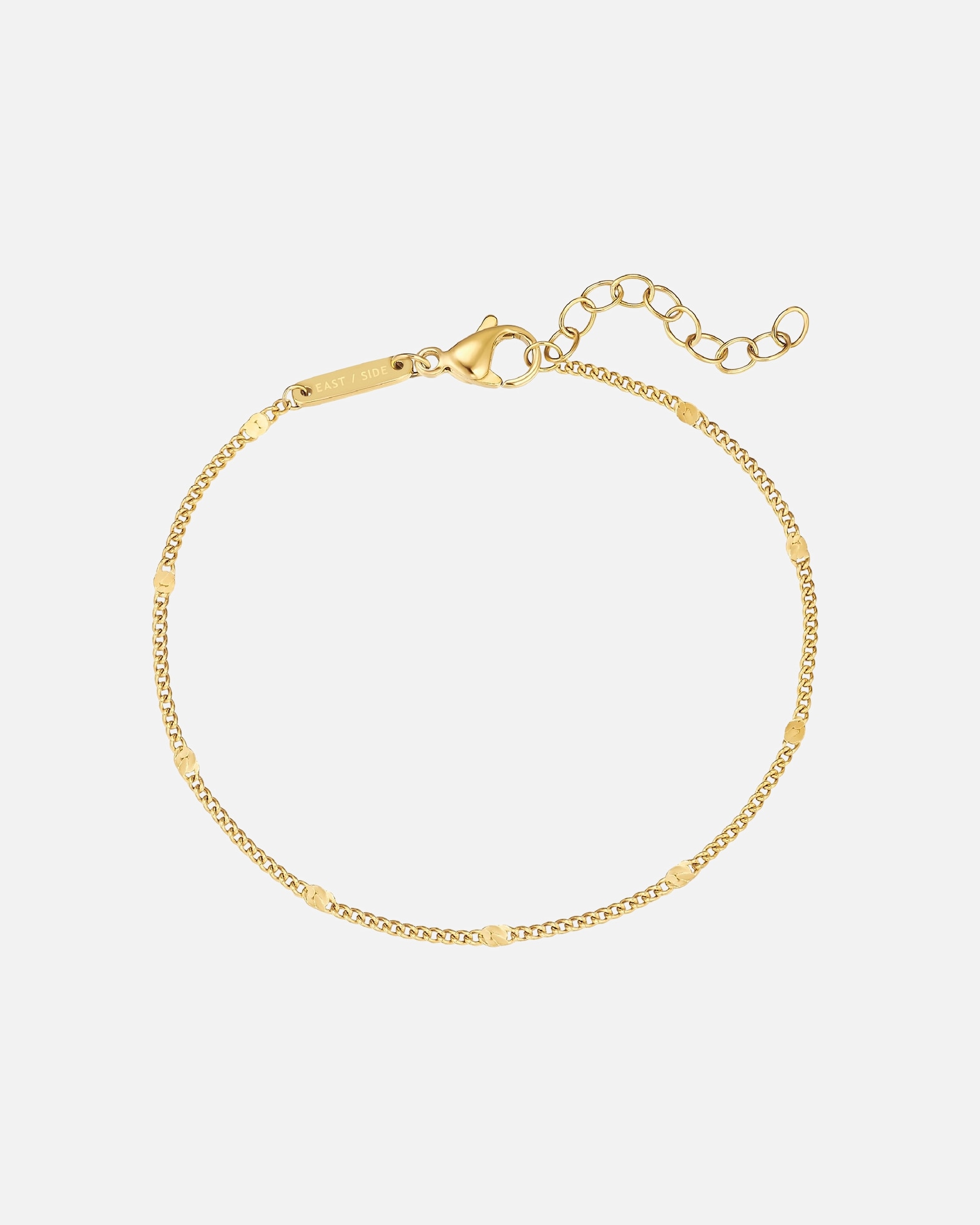 Bracelet pour Femme Eastside Bracelet en Acier inoxydable en Or jaune Longueur de base 17,0 + rallonge 3,0 cm