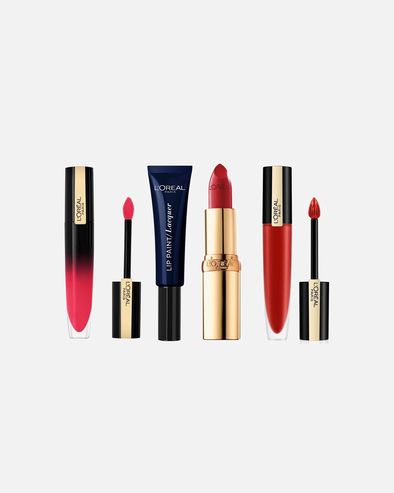 Rouge à lèvres pour Unisexe L’Oréal Paris Coffret Lèvres Signature – Mat 115 + Laqué 306 + Lip Paint 109 + Color Riche 297 4 ml