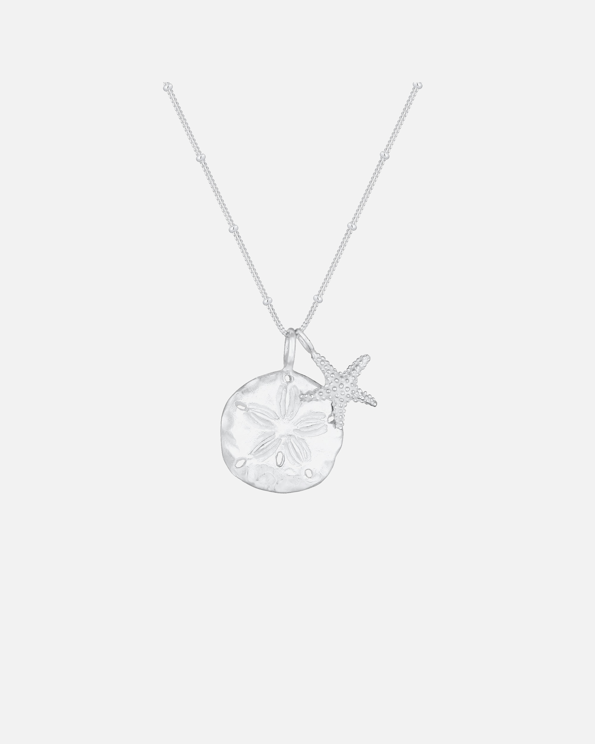 Collier pour Femme Elli Femme Pendentif l'Étoile de Mer et Fleurs Assiette en Argent Sterling 925 silberfarben