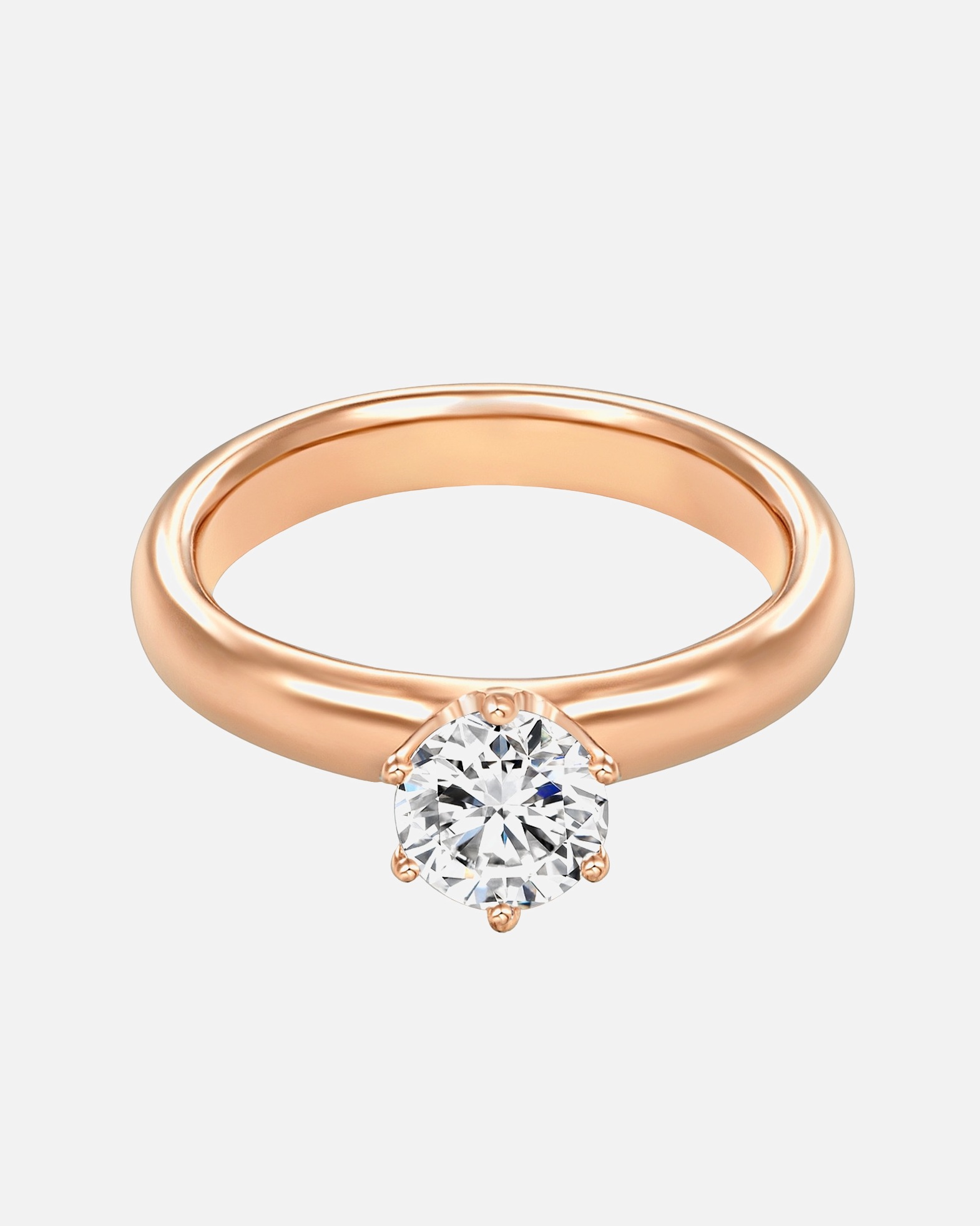 Bague pour Femme Bague en argent Argent sterling Oxyde de zirconium (CZ) en Or rose 50