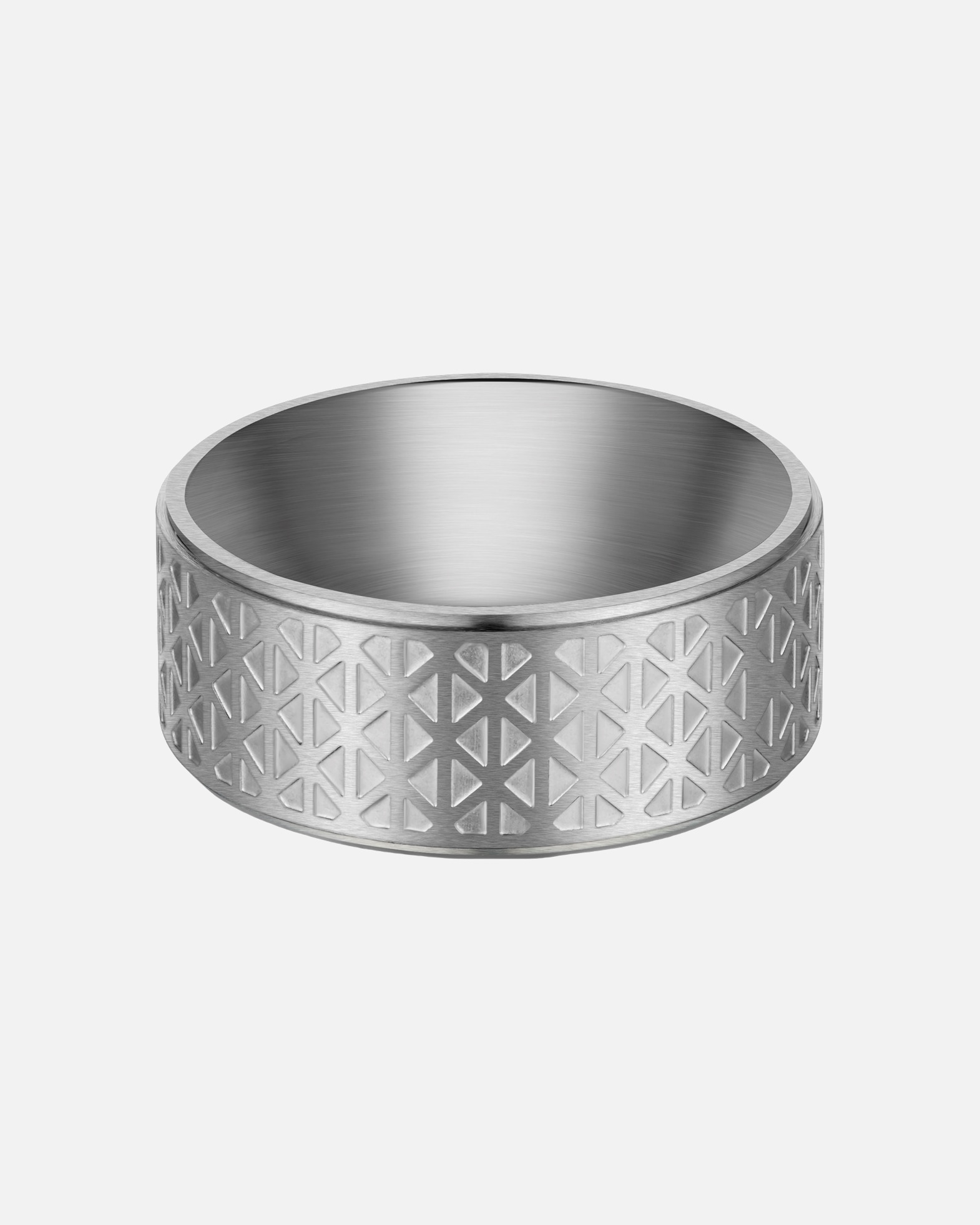 Bague pour Homme True Rebels Bague en Acier inoxydable en Gunmetal 60