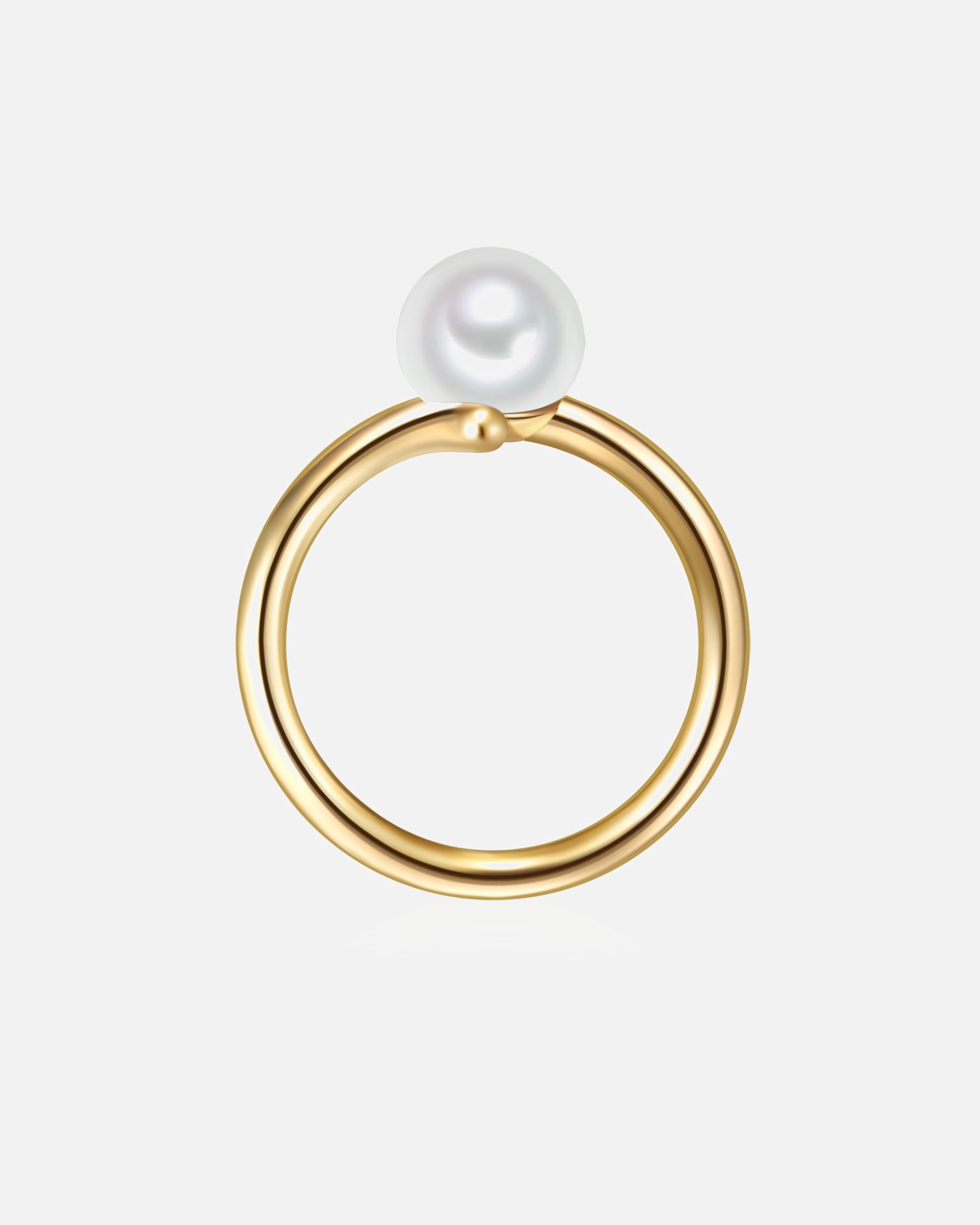 Bague pour Femme Valero Pearls Bague Argent sterling Perle de culture d'eau douce en Or jaune 60