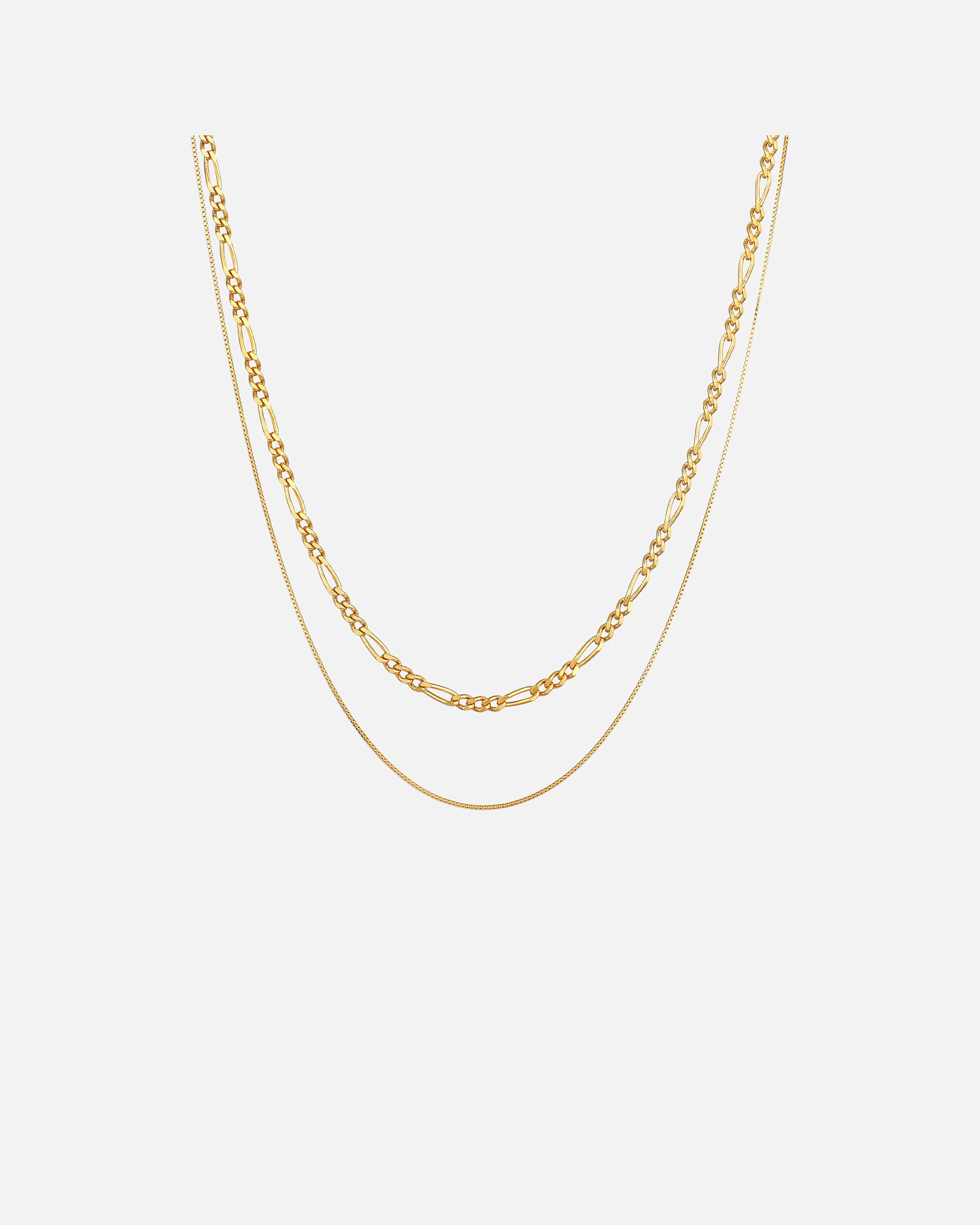 Collier pour Homme KUZZOI Couche pour hommes Figaro Vénitien Basic en argent sterling 925 goldfarben