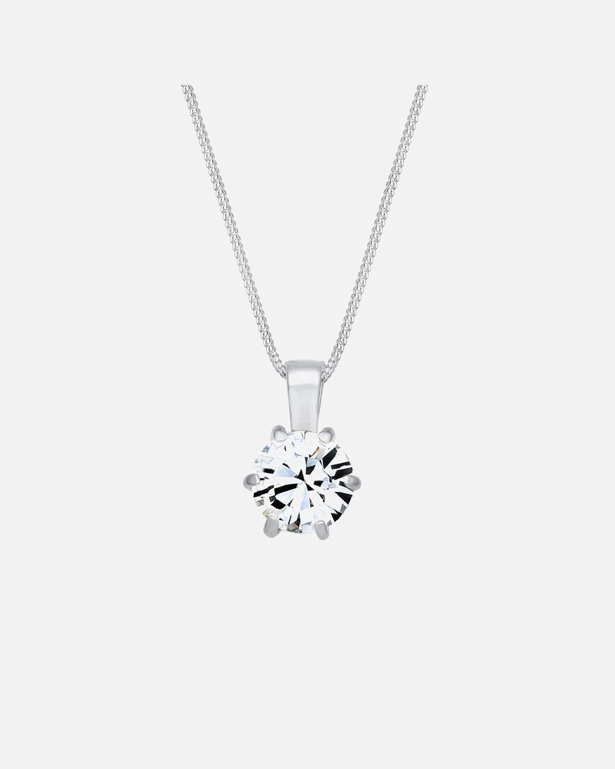 Collier pour Femme Elli Femmes Char Solitaire Étincelant avec Cristal en Argent Sterling 925 55