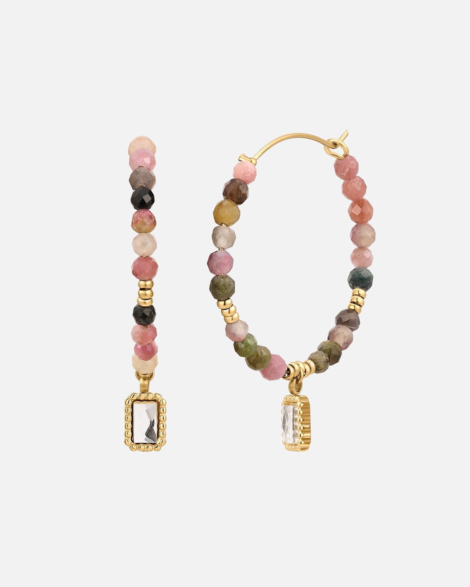 Créoles pour Femme Eastside Boucles d´oreilles en Acier inoxydable en Or jaune 39,8 mm