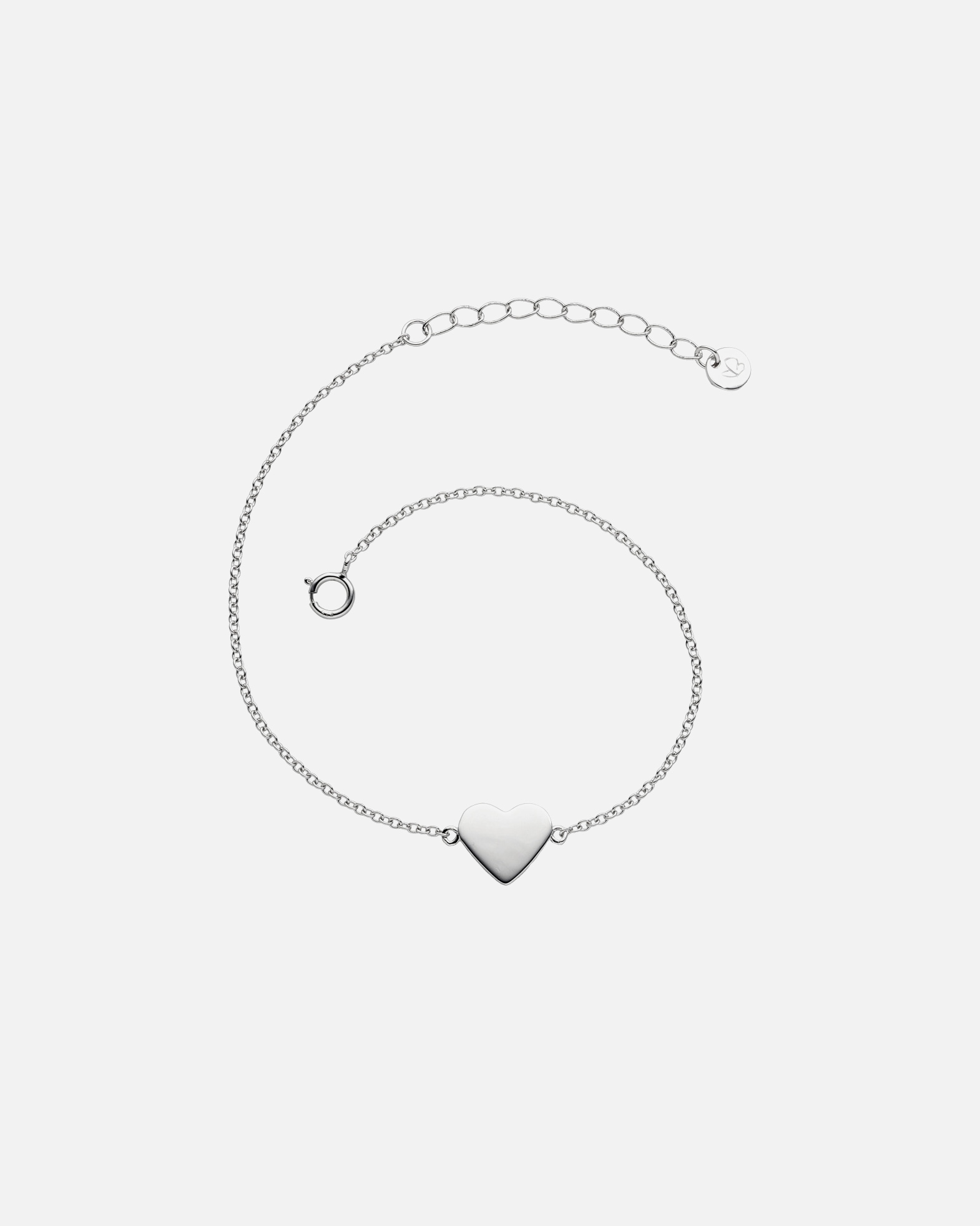 Bracelet pour Femme Glanzstücke München Bracelet en argent Coeur Argent sterling en Argent Longueur de base 17,0 + rallonge 3,0 cm