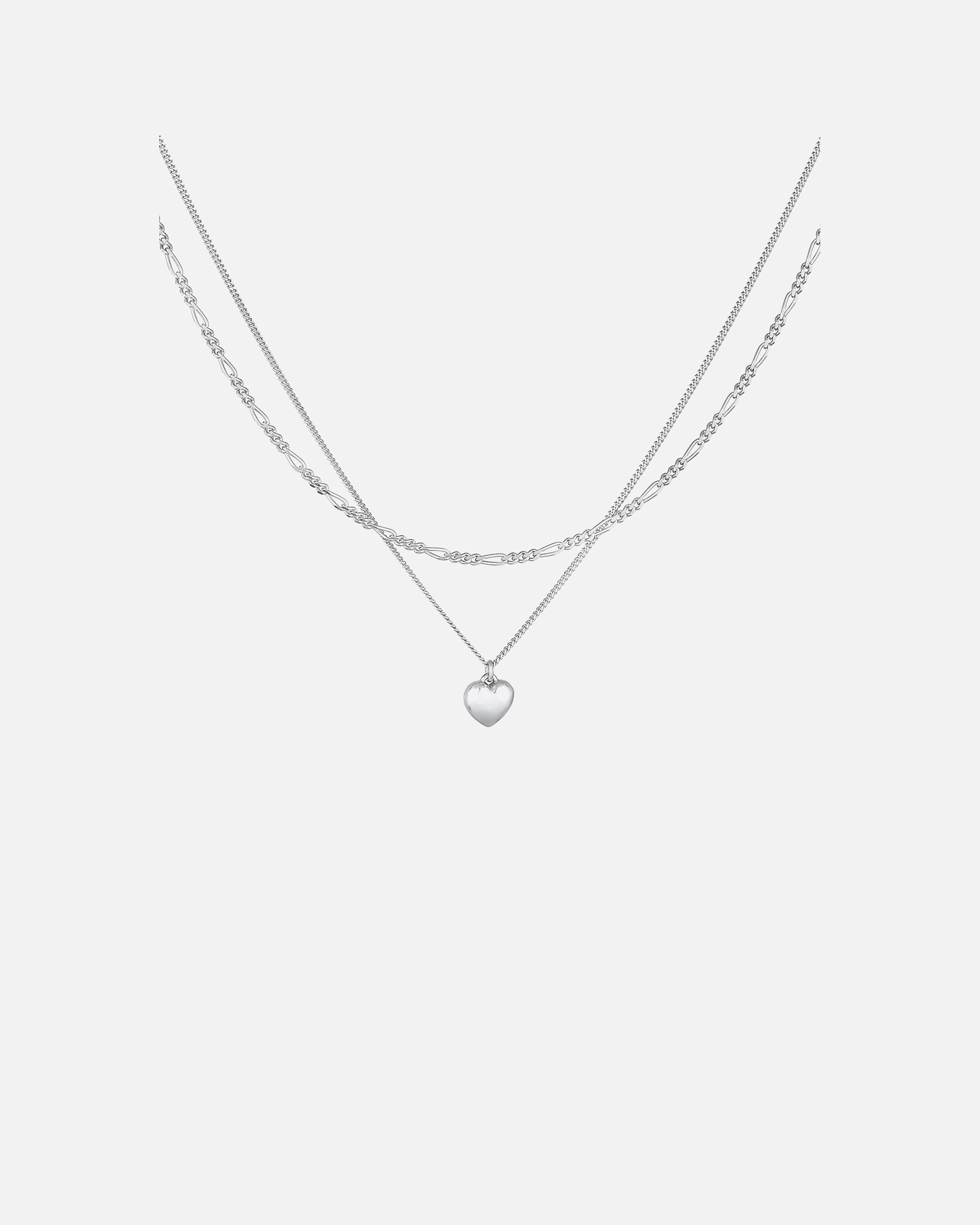 Collier pour Femme Elli Femmes couches pendentif coeur Figaro en argent sterling 925 silberfarben