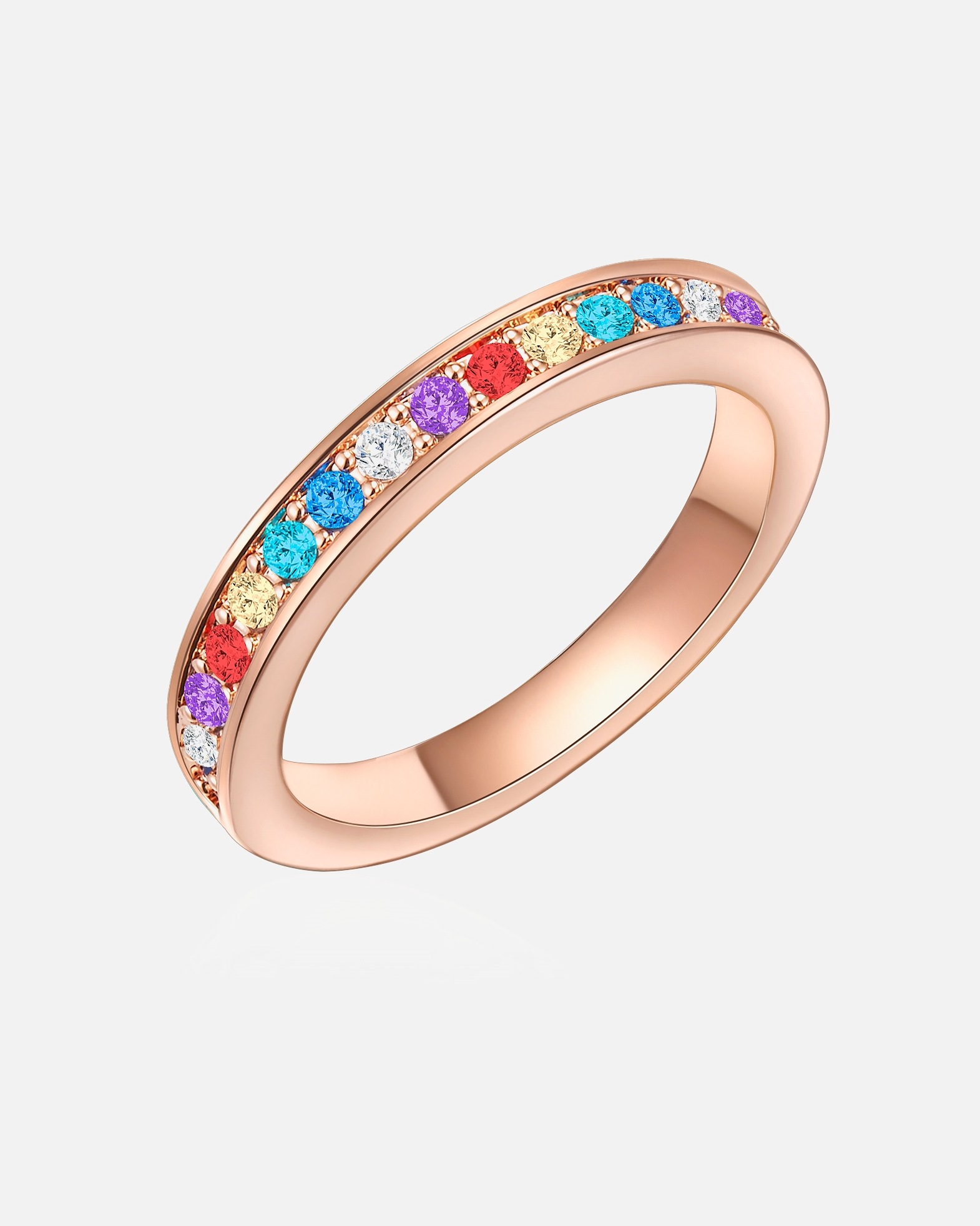 Bague pour Femme Lulu & Jane Bague de cristaux Swarovski® Métal Orné de cristaux Swarovski® en Or rose 54