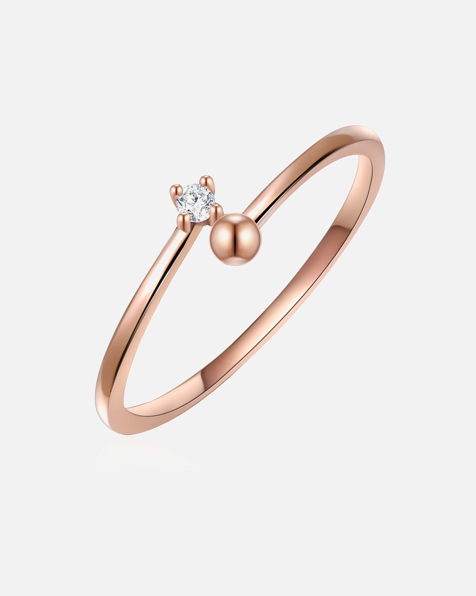 Bague pour Femme Glanzstücke München Bague en argent Argent sterling Topaze en Or rose 56