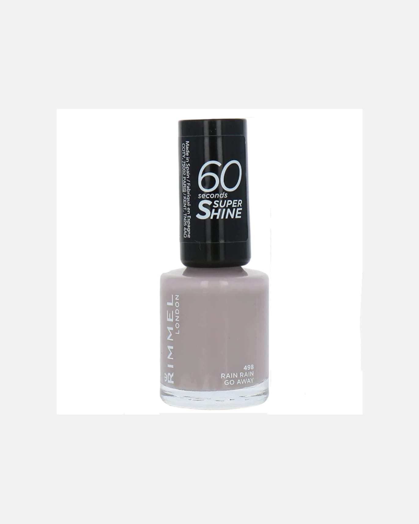 Vernis pour Unisexe Rimmel London Vernis à Ongles 60 Seconds Super Shine 498 Rain Rain Go Away