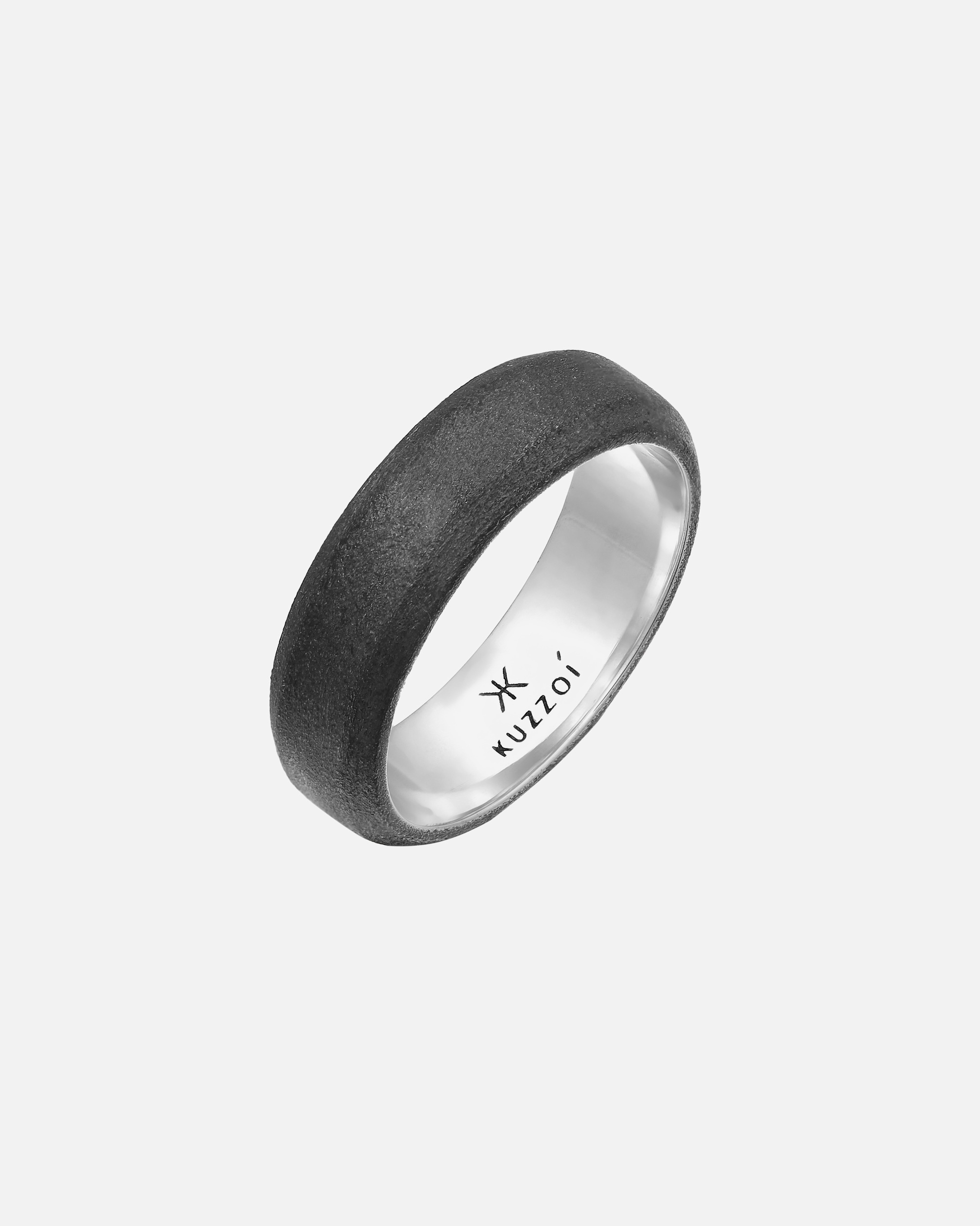 Bague pour Homme KUZZOI Anneau de Ruban pour homme Basique Argent 925 54