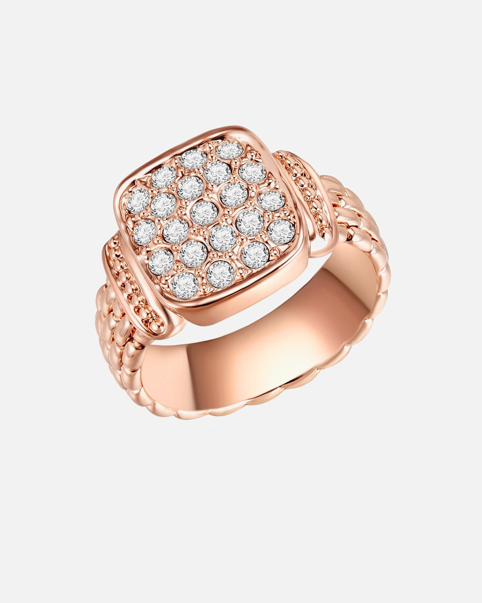 Bague pour Femme Lulu & Jane Bague en Alliage de fer en Or rose 50