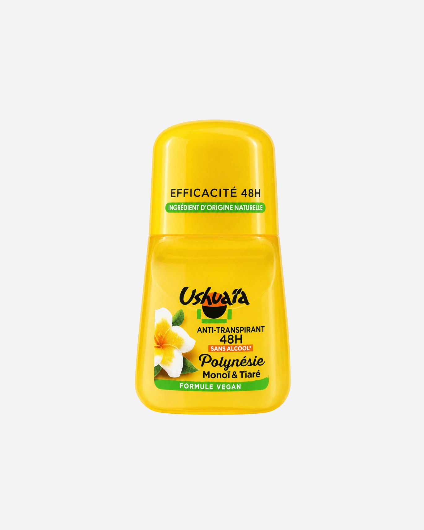 Déodorant pour Unisexe Ushuaïa Anti-Transpirant 48h à l'Huile de Monoï & Fleur de Tiaré 50 ml