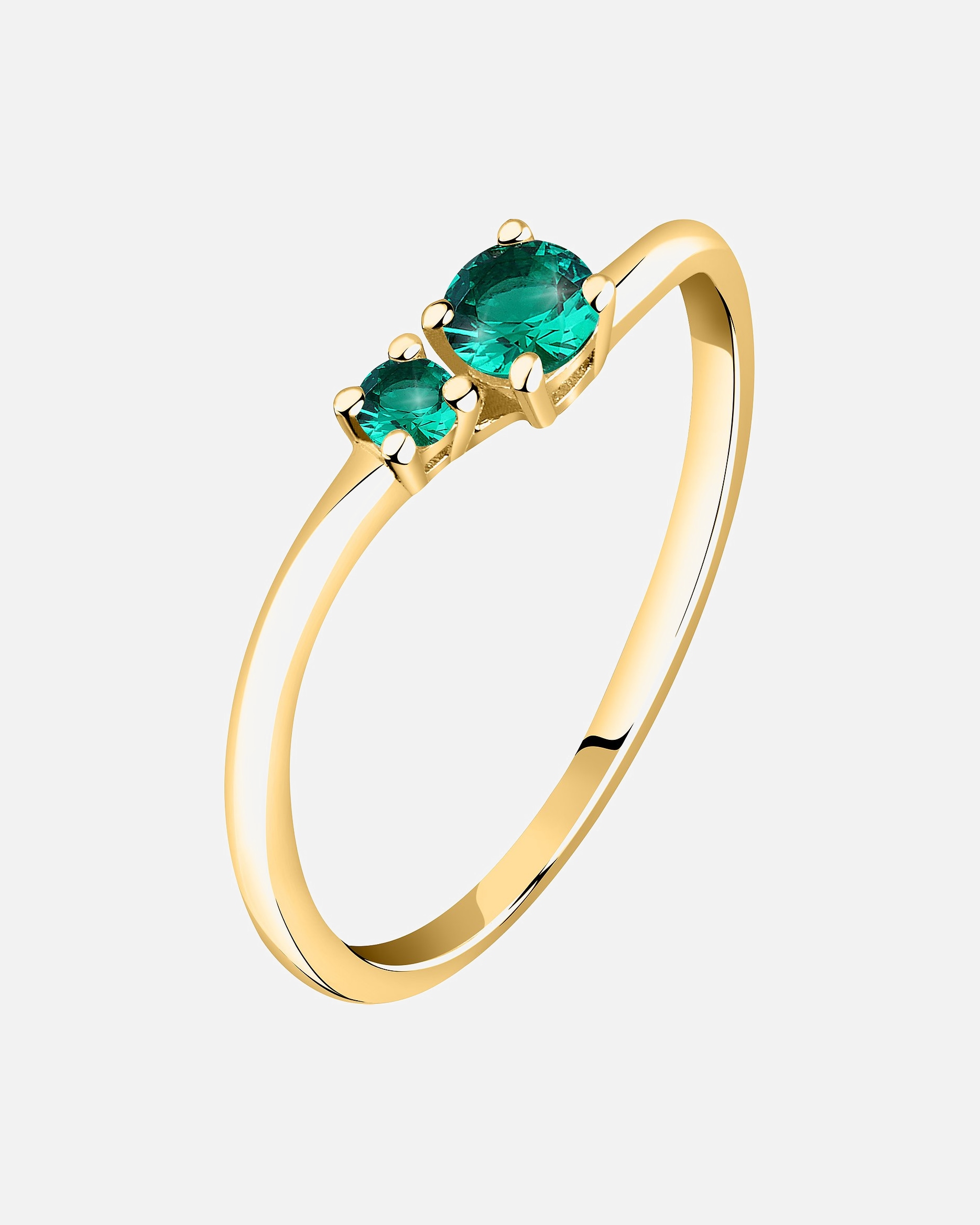 Bague pour Femme Live Diamond Bagues or jaune, vert 56