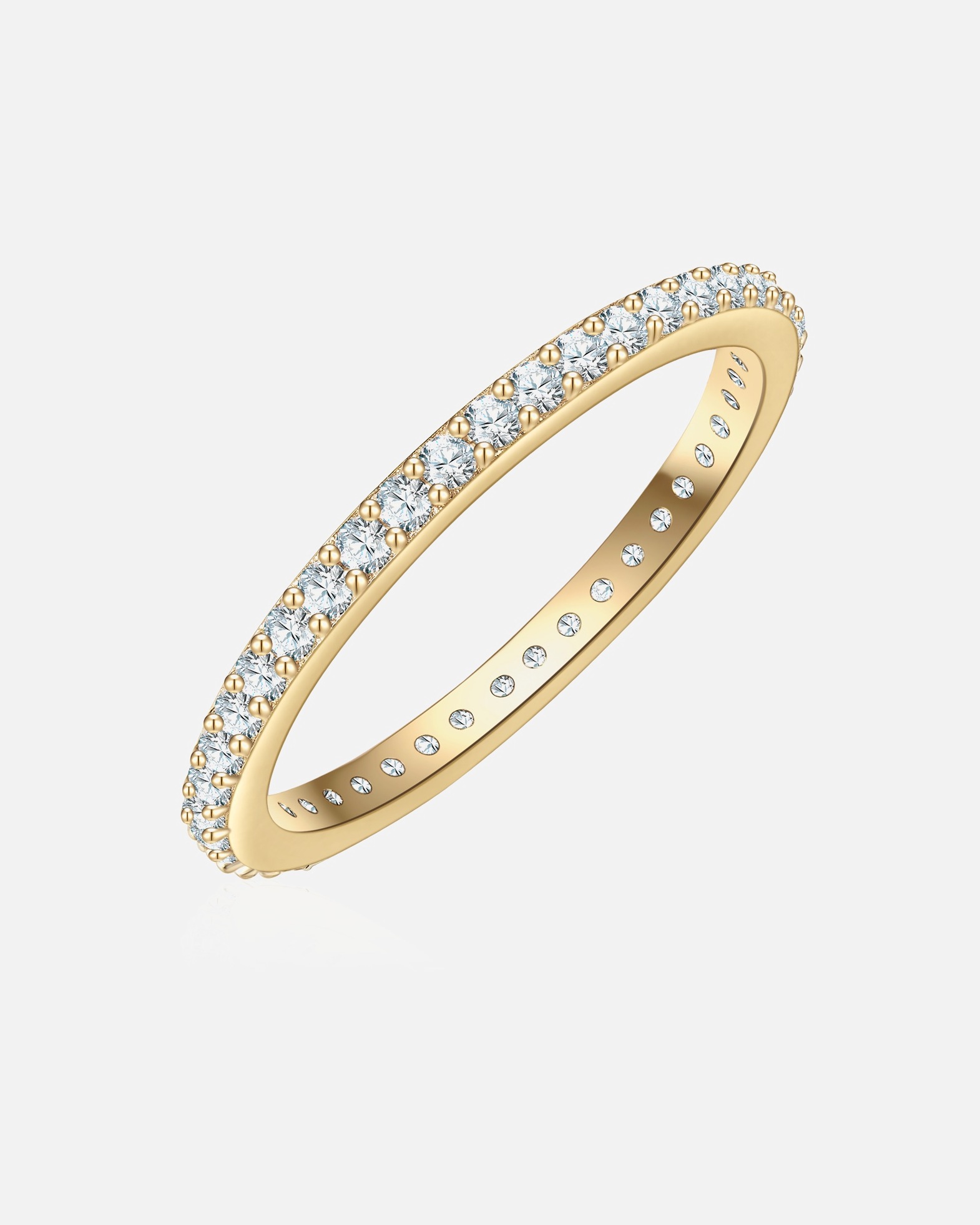 Bague pour Femme Glanzstücke München Bague en Argent Sterling en or jaune 54