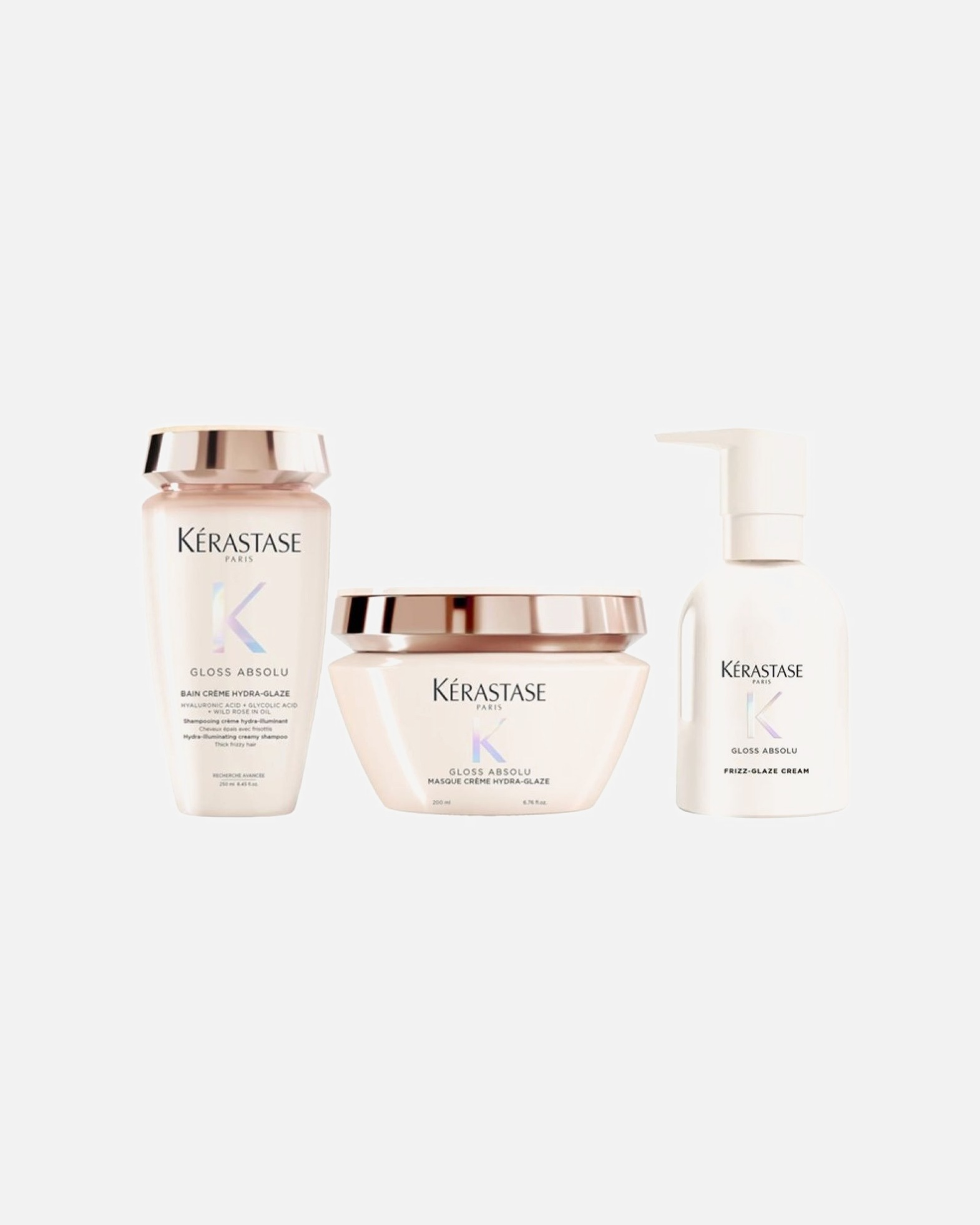 Coffret soin cheveux pour Femme Kérastase Gloss Absolu Créme 3er Set (Créme Bain / Masque / Glaze Cream) 1 pièce
