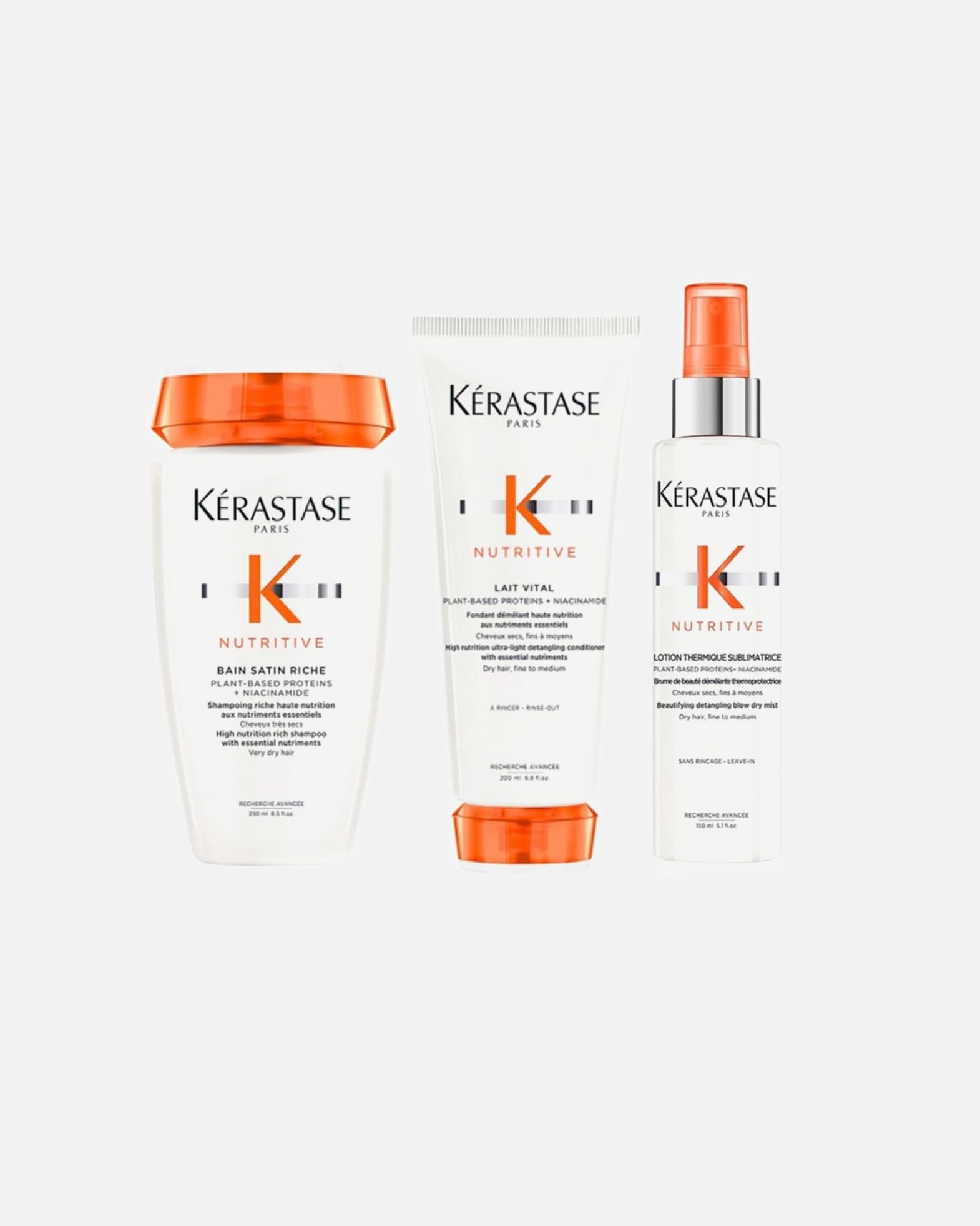 Coffret soin cheveux pour Femme Kérastase Nutritive Coffret RICHE Lotion (Bain Riche / Lait Vital/ LotionThermique) 1 pièce