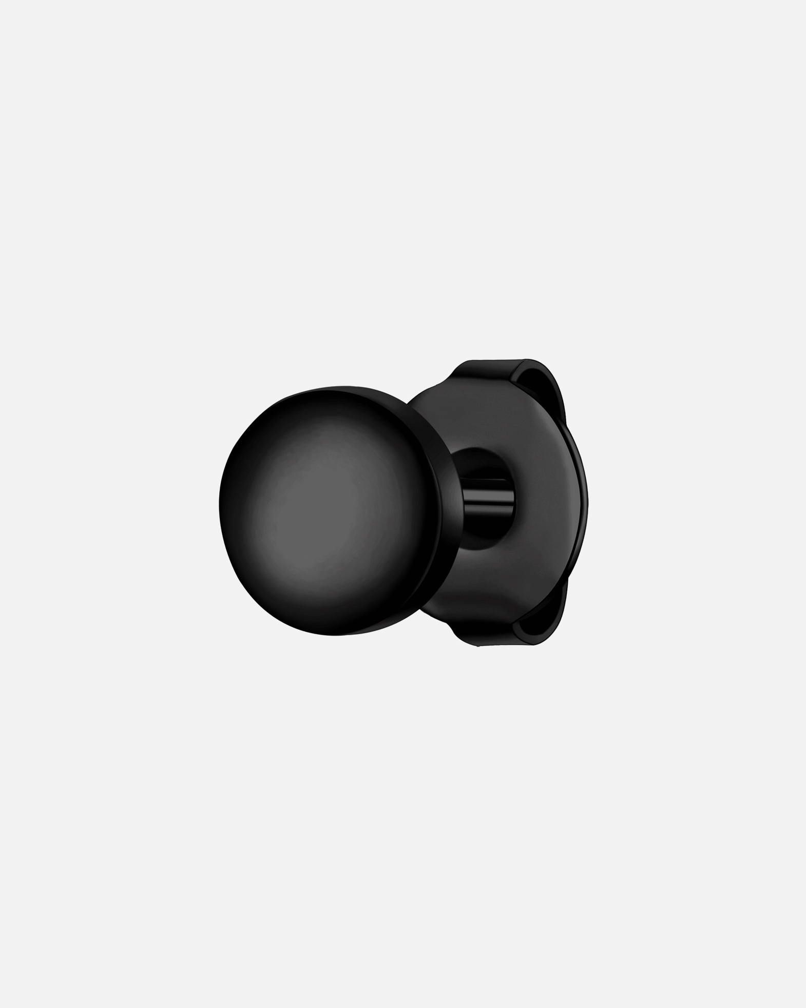 Boucles d'oreilles pour Homme True Rebels Boucles d´oreilles en Acier inoxydable en Noir 5,9 mm