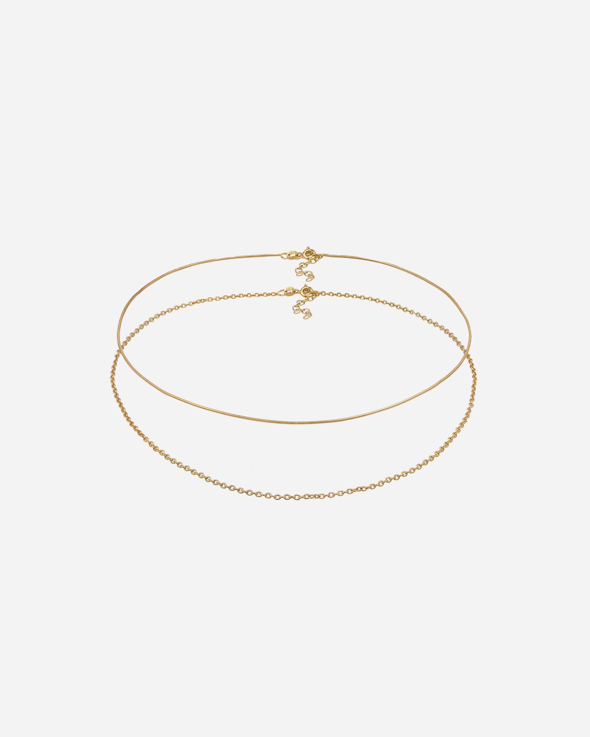 Collier pour Femme Elli Choker Chaîne d'Ancre Basic Collier Femme - (925/1000) Argent goldfarben