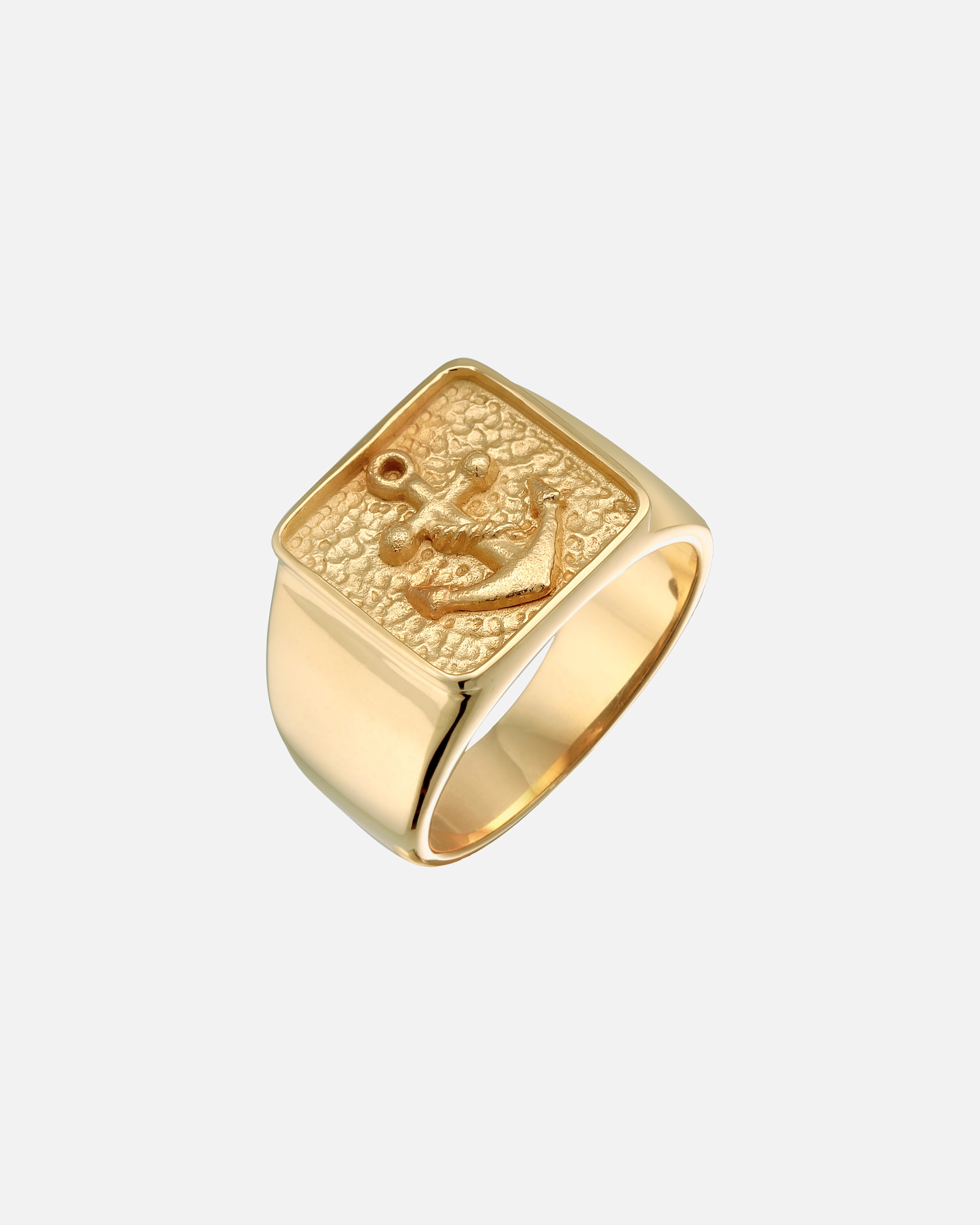 Bague pour Homme KUZZOI Bague sceau homme ancre basique oxydé Argent 925 62