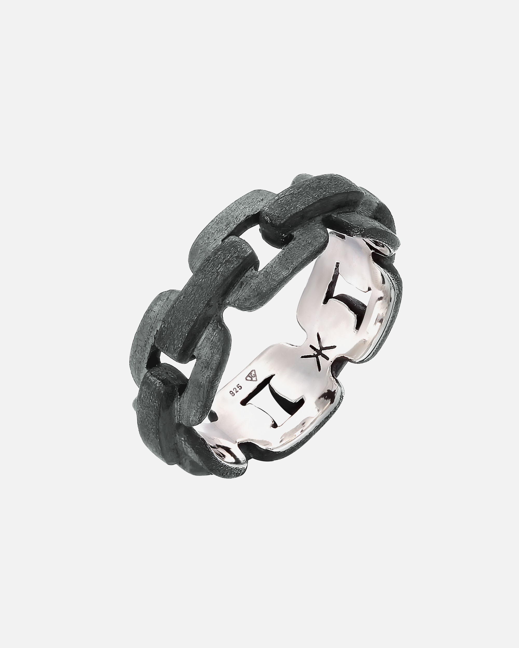 Bague pour Homme KUZZOI Hommes Ancre Anneau chaîne tendance Argent 925 54