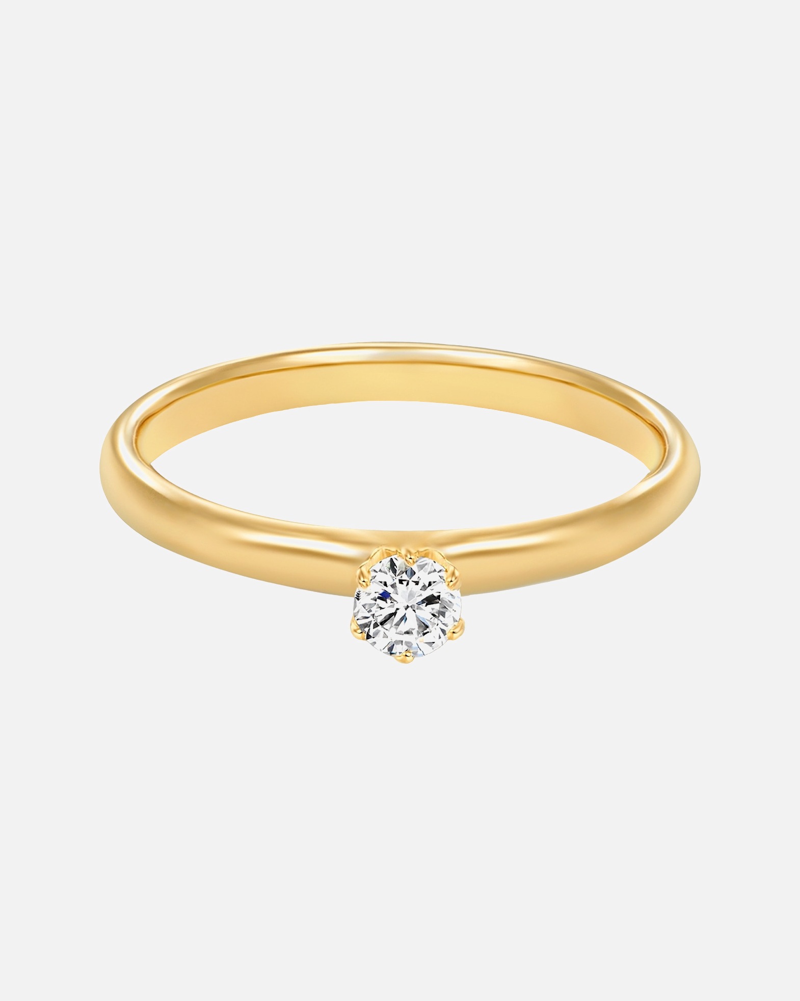 Bague pour Femme Trilani Bague en argent Argent sterling Oxyde de zirconium (CZ) en Or jaune 54