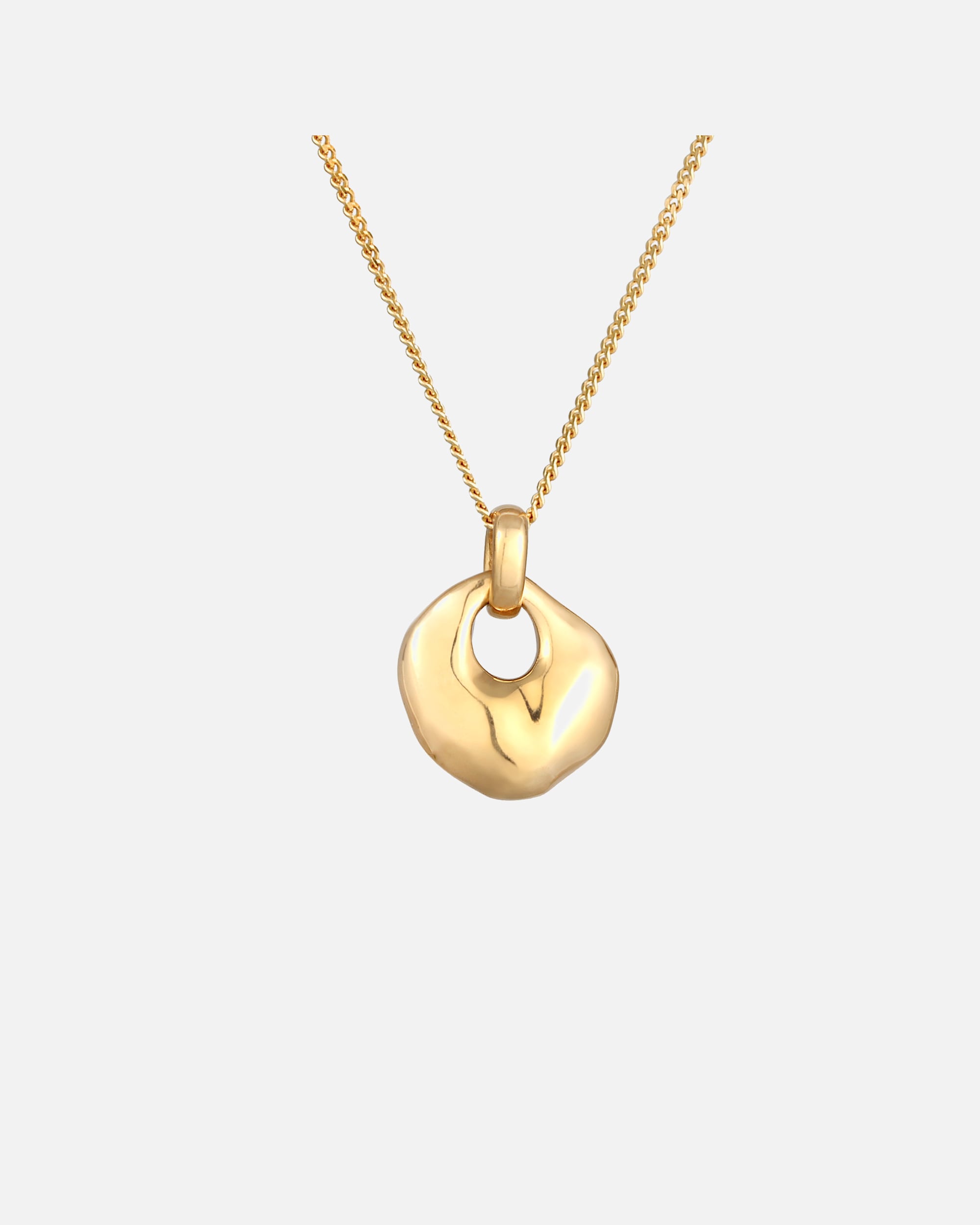 Collier pour Femme Elli Femmes Disque Pendentif Design Organique en argent sterling 925 plaqué or 45