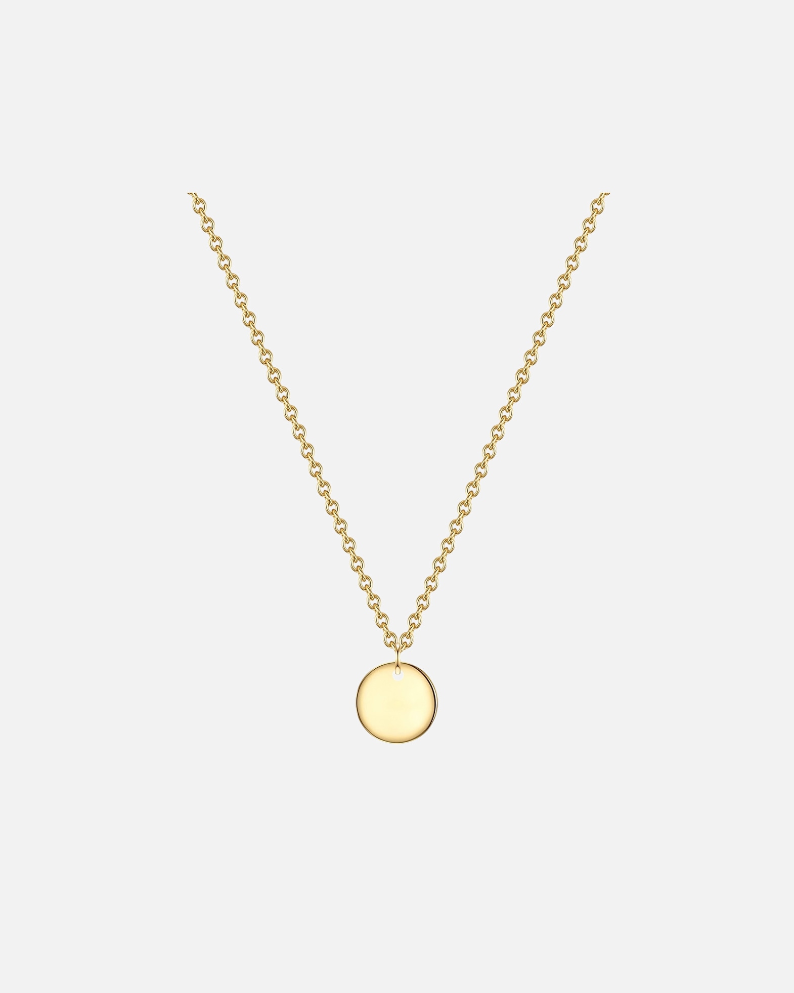 Collier pour Femme Collier en argent Cercle Argent sterling en Or jaune 40,0 cm Basiskette + 5,0 cm Verlängerung