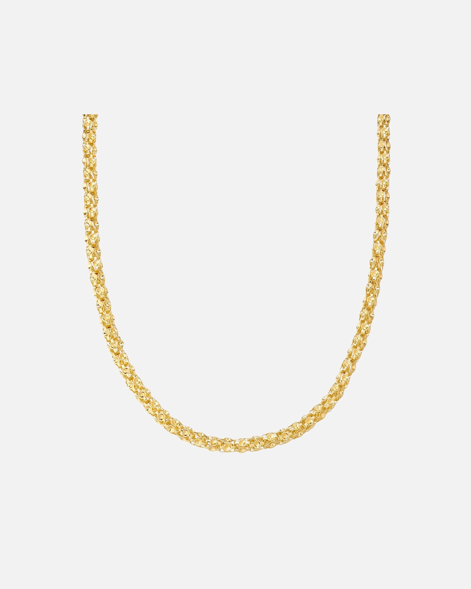 Collier pour Femme Yokoamii Collier en laiton en or jaune 43,0 cm Basiskette + 5,0 cm Verlängerung