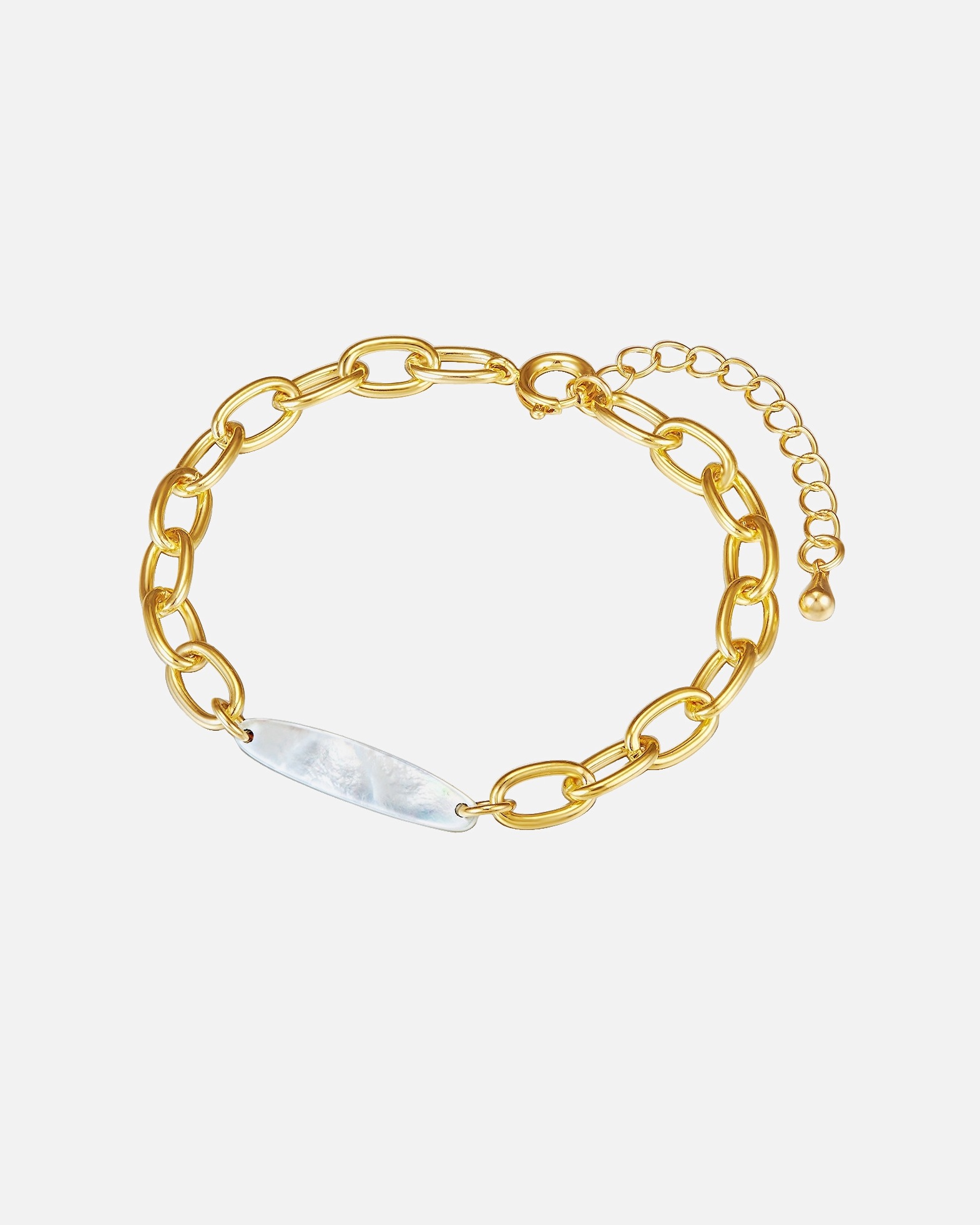 Bracelet pour Femme Lulu & Jane Bracelet en Alliage de fer en Or jaune Longueur de base 18 cm + Rallonge 3 cm