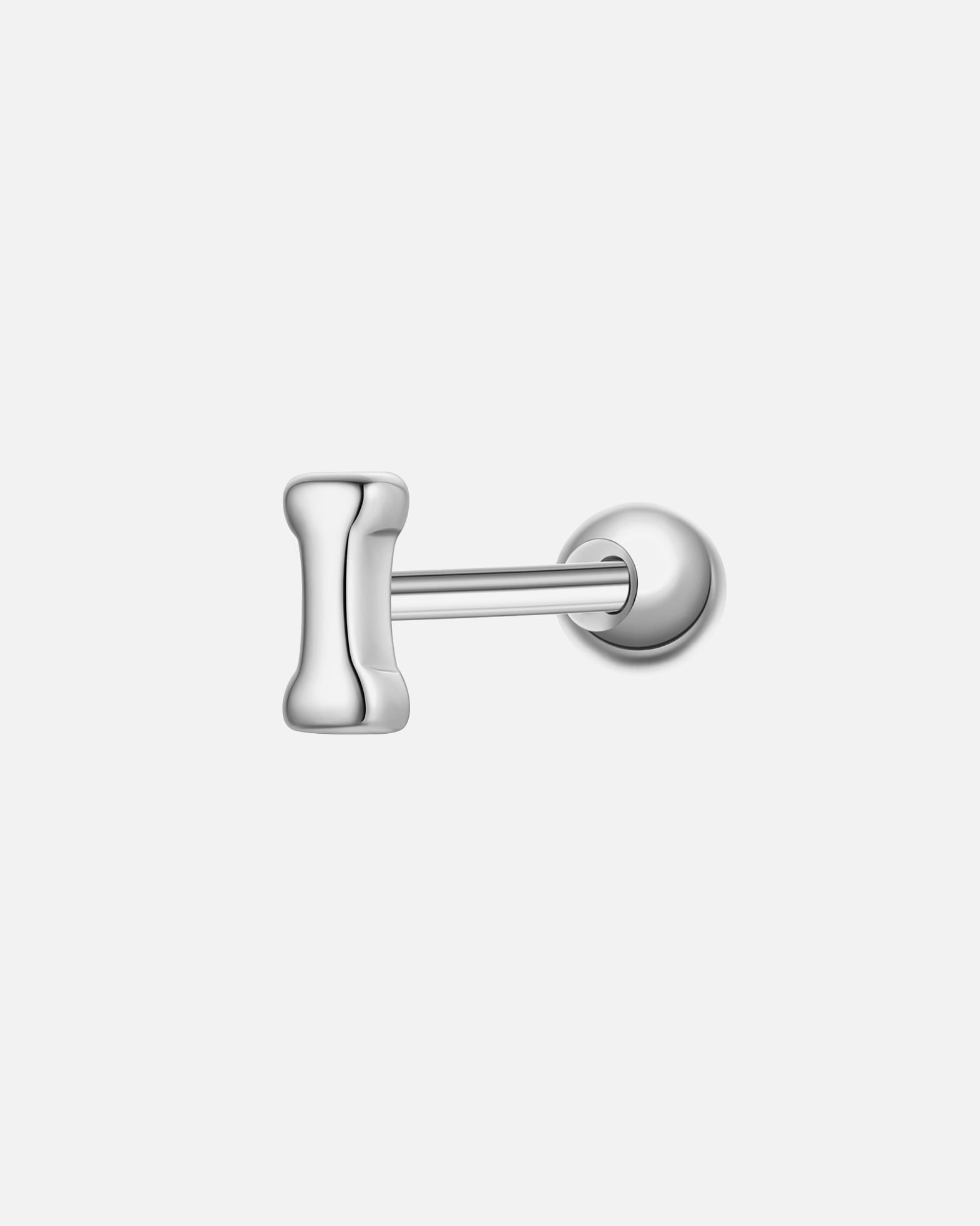 Boucles d'oreilles pour Femme Glanzstücke München Piercing Lettre I en argent sterling en argent 4,3 mm