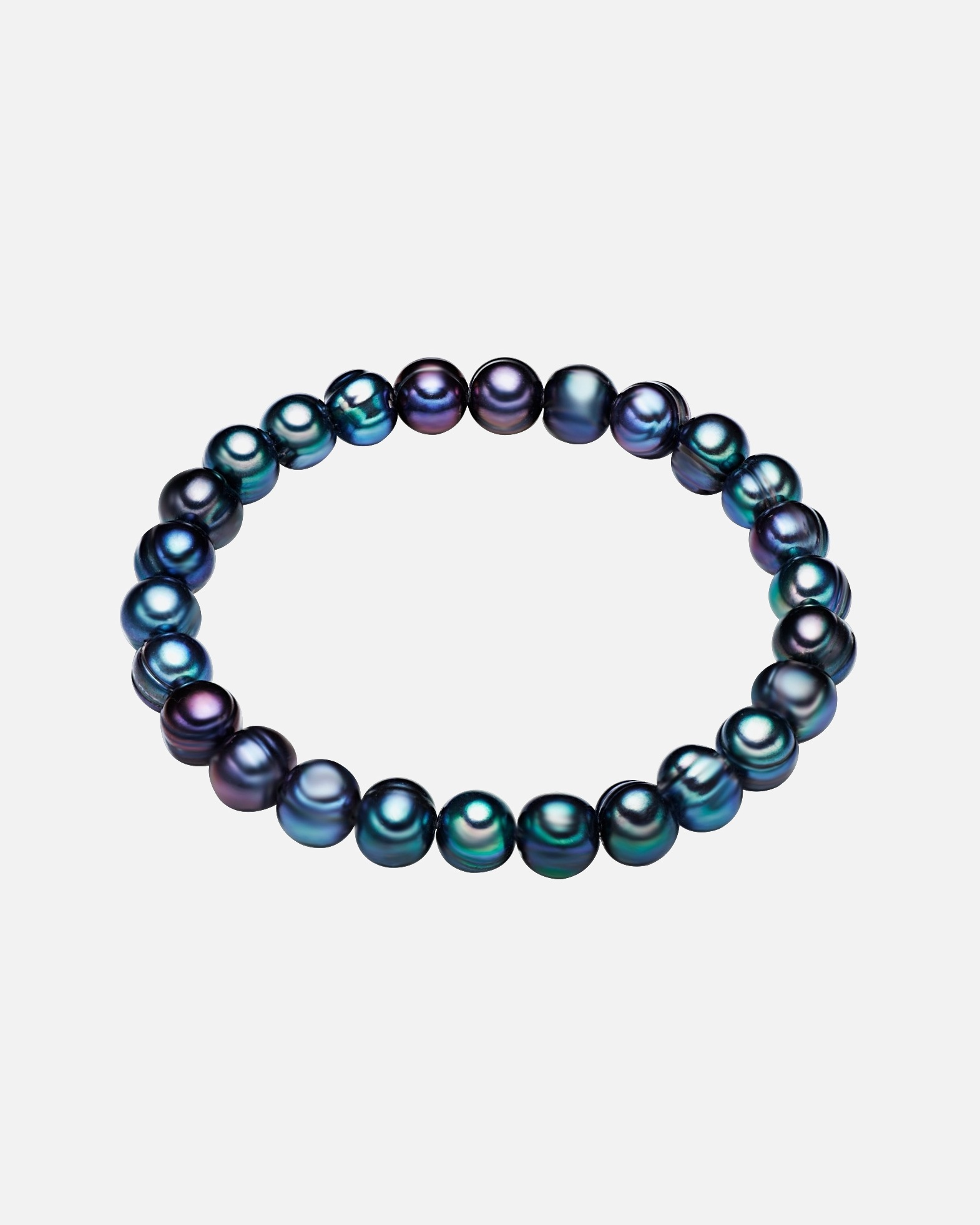 Bracelet pour Femme Lulu & Jane Bracelet de perles en perles de culture d'eau douce en bleu avec perles potato 17,0
