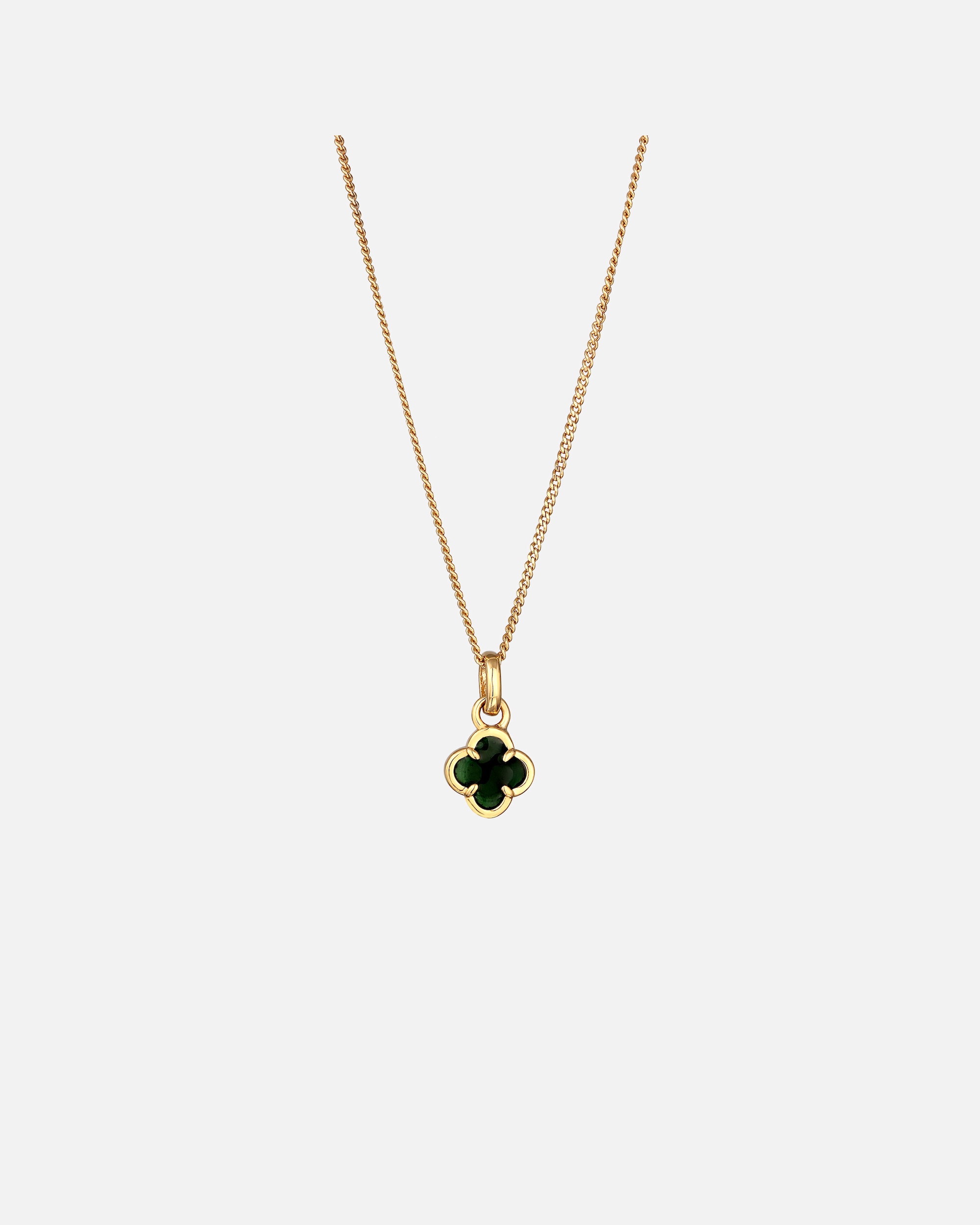 Collier pour Femme Elli Collier avec pendentif Trèfle Argent sterling 925 plaqué or Vert