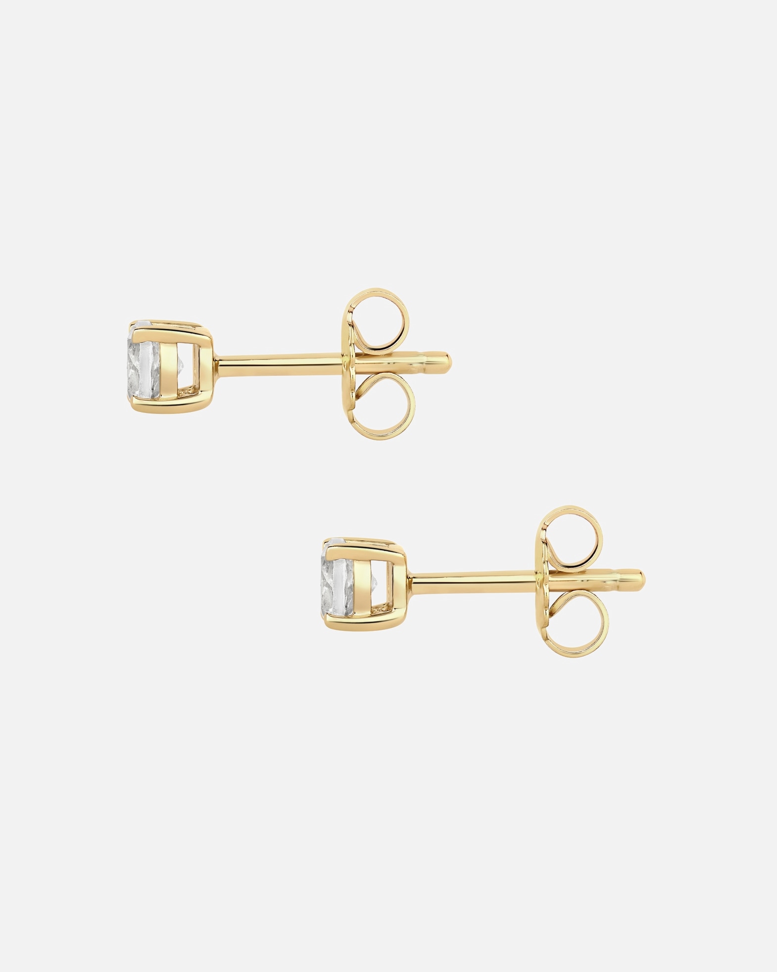 Boucles d'oreilles pour Femme Glanzstücke München Clous d'oreilles en argent sterling en or jaune avec Topaze 4,1 mm