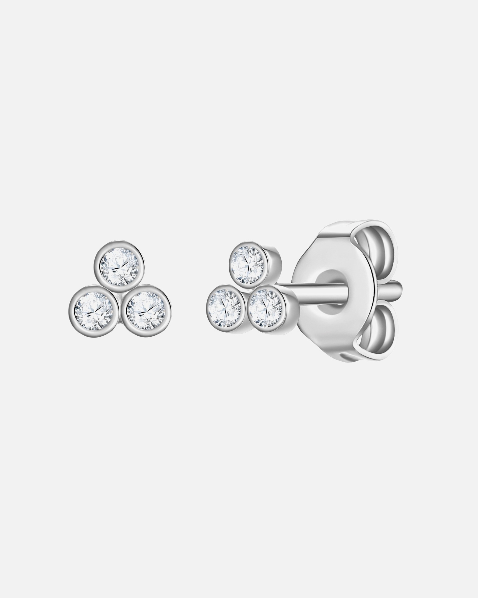 Boucles d'oreilles pour Femme Eastside Boucles d´oreilles en Acier inoxydable en Argent 3,9 mm