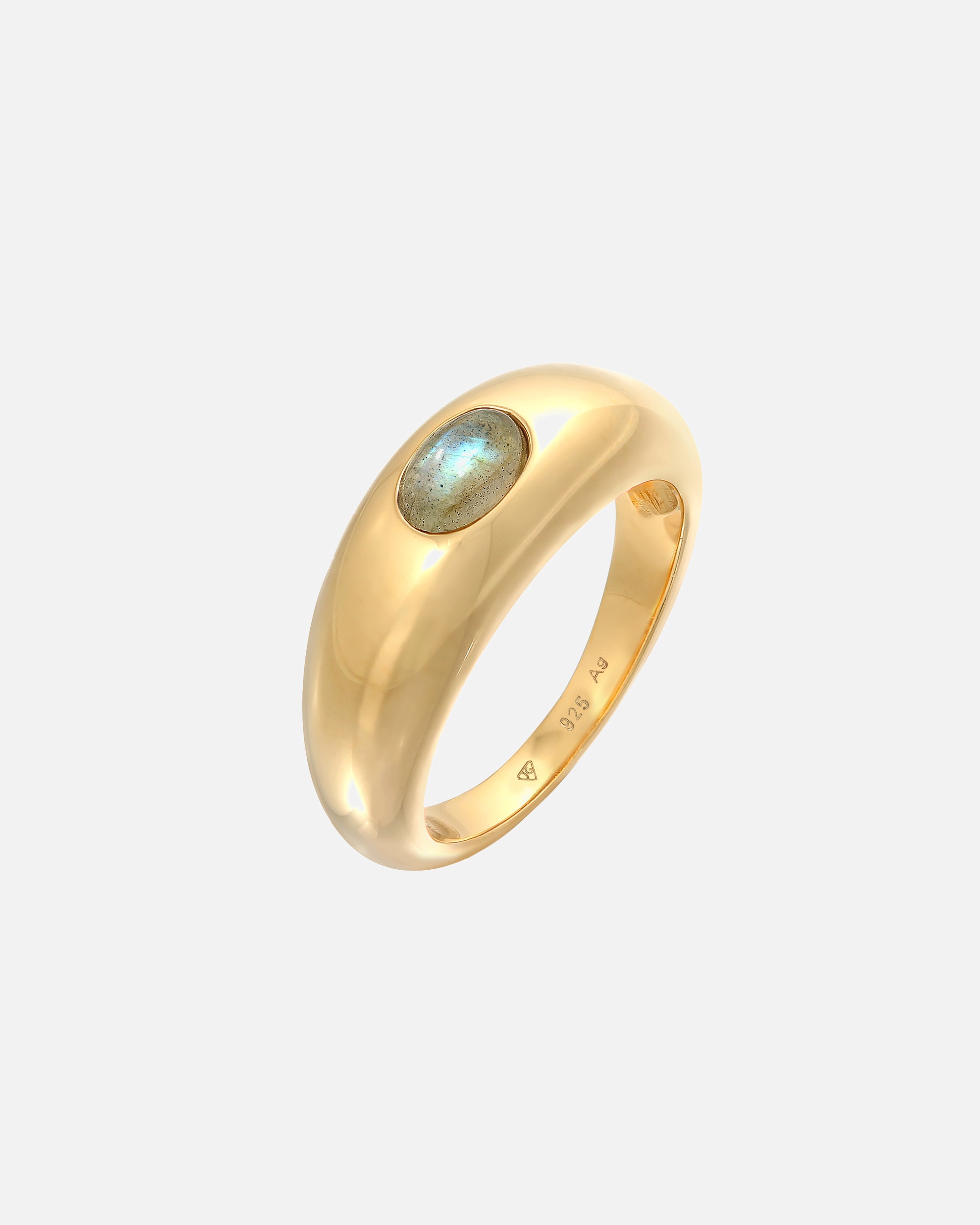 Bague pour Femme Elli PREMIUM Labradorit Edelstein Schlicht 925 Silber 54