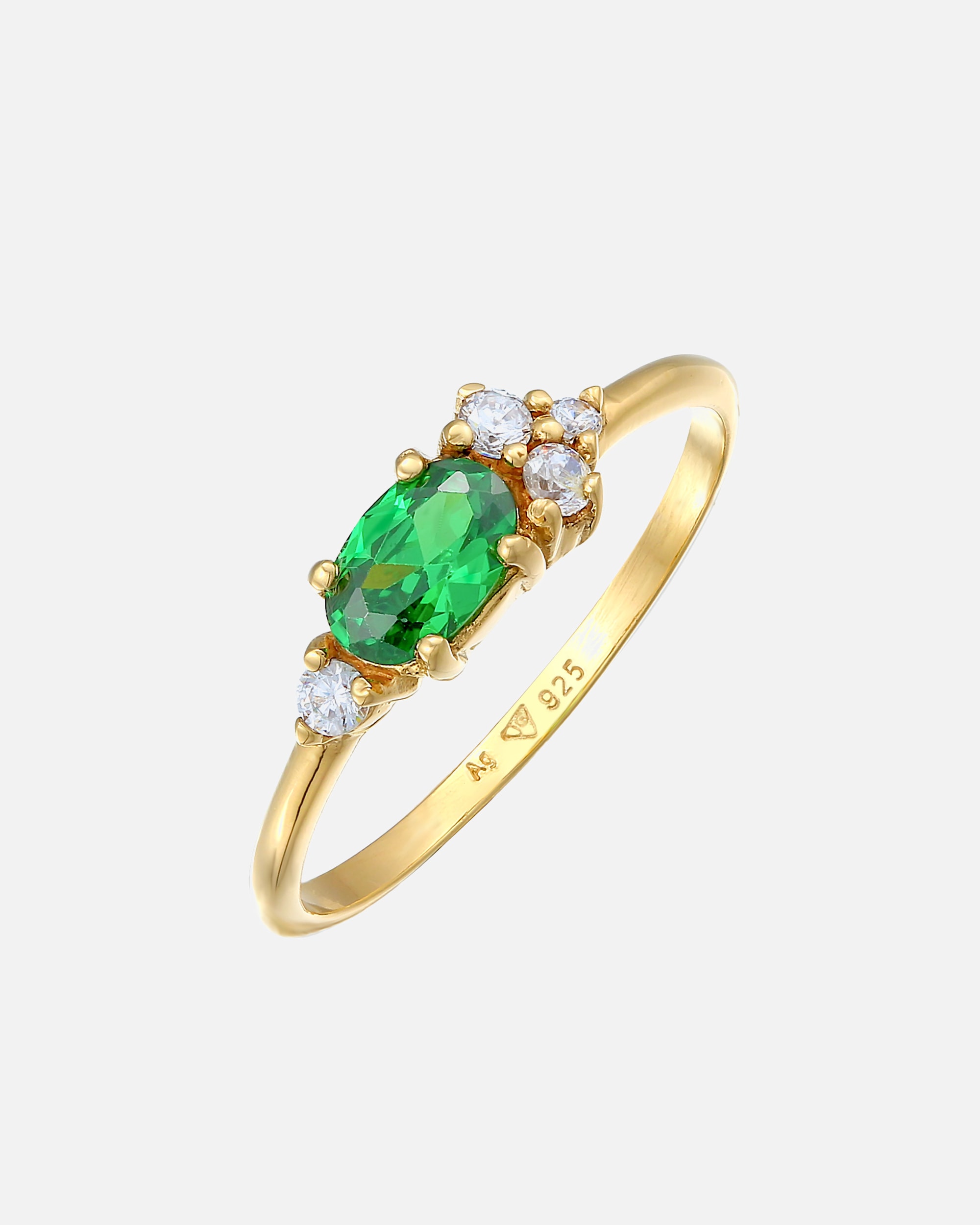 Bague pour Femme Elli Zirkonia Grün Verlobungsring 925 Silber 52