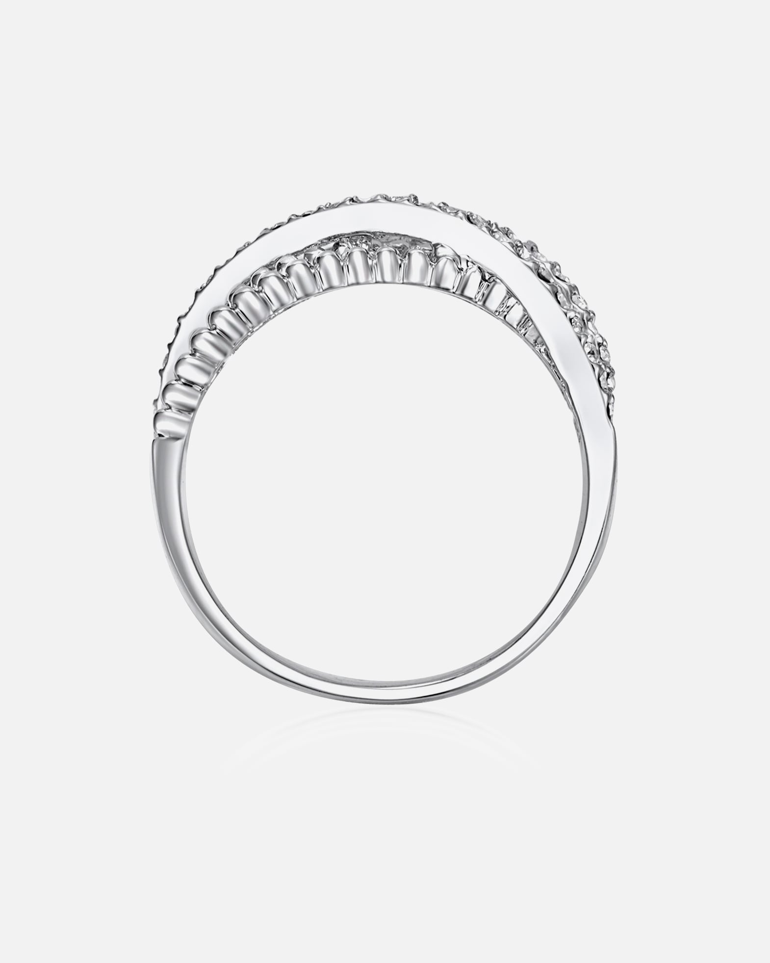 Bague pour Femme Lulu & Jane Bague tendance Métal Verre en Argent 54