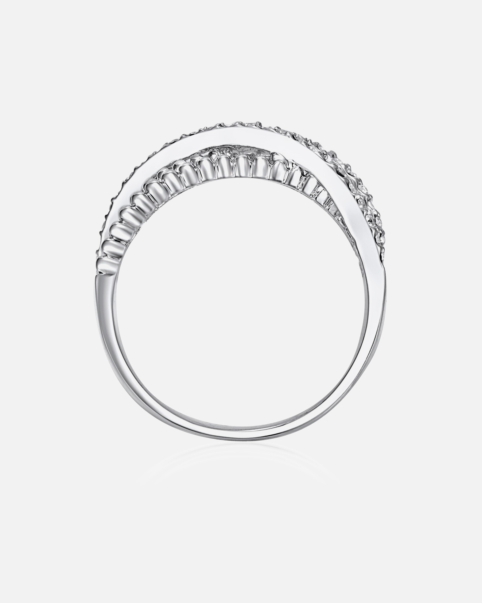 Bague pour Femme Lulu & Jane Bague tendance Métal Verre en Argent 56